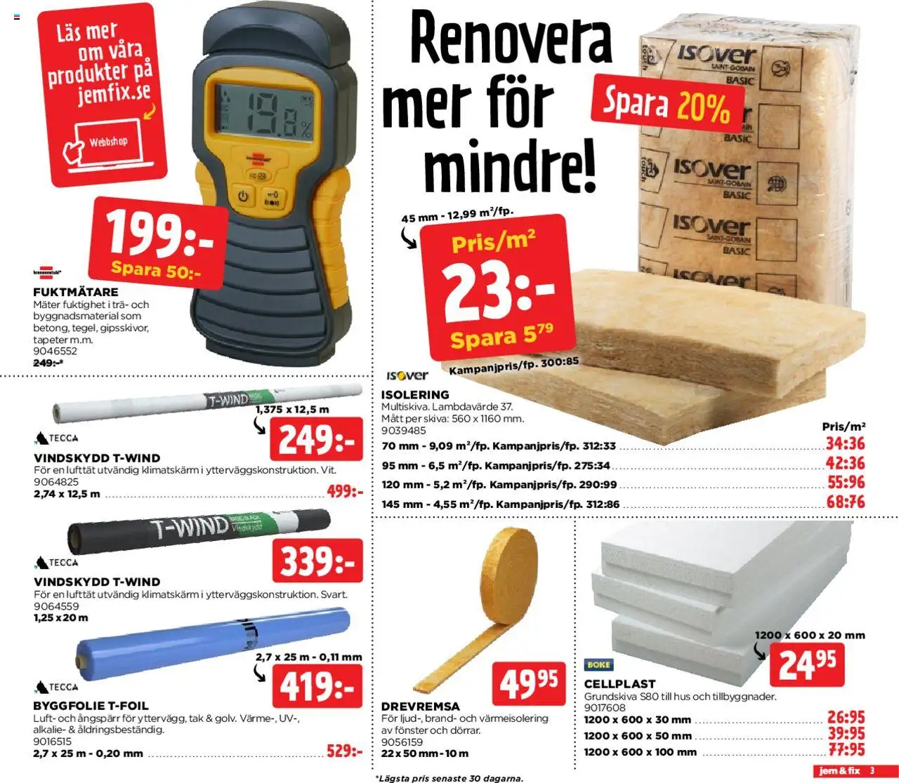Jem & Fix reklamblad aktuell från 25.08.2025 | Sida: 3 | Produkter: Vindskydd