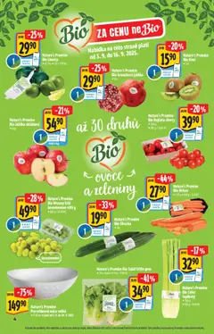 Albert leták - Hypermarket - Bio od 03.09.2025 | Strana: 4 | Produkty: Ovoce, Jablka, Síť, Hrozny