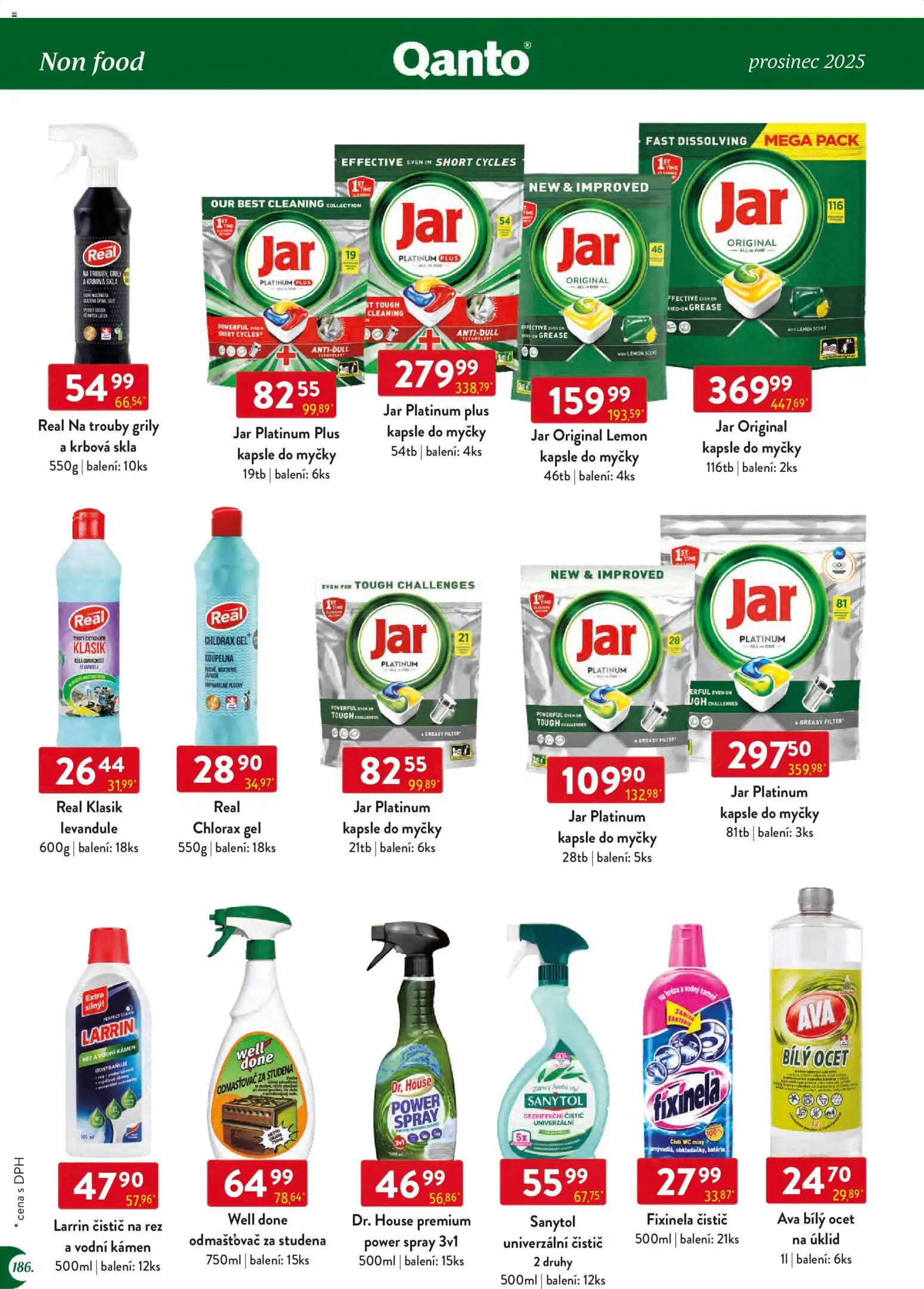 Astur & Qanto leták - Velkoobchod 12/2025 od 01.12.2025 | Strana: 186 | Produkty: Kapsle, Wc, Bílý ocet, Jar