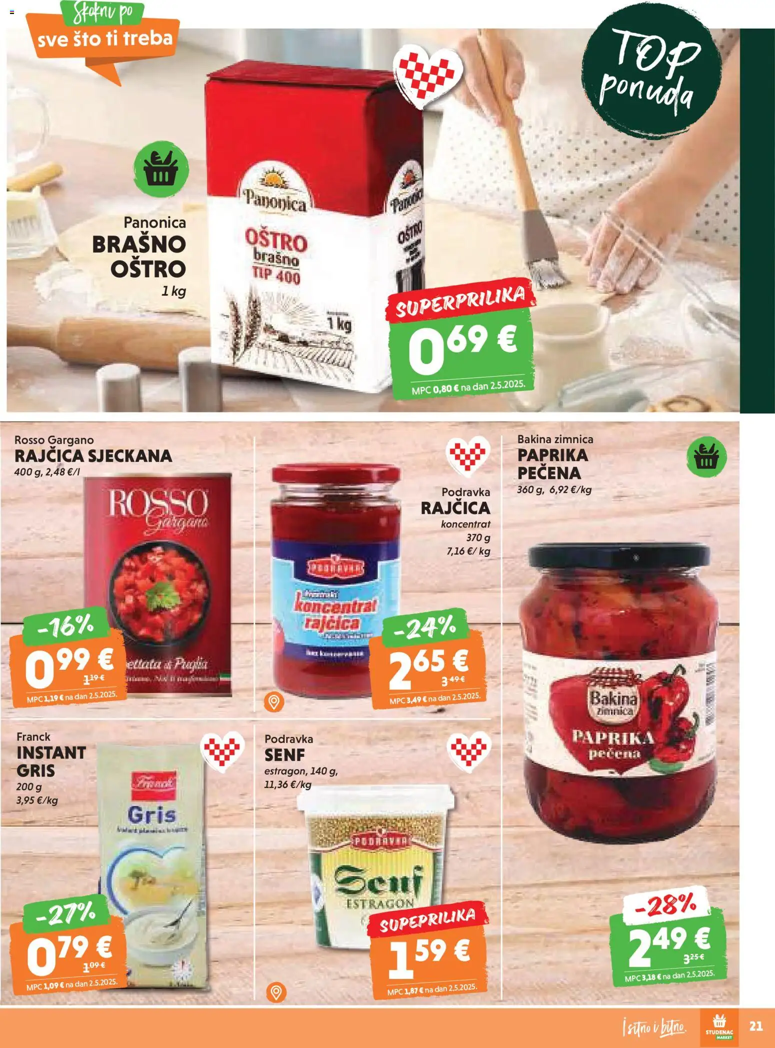 Studenac katalog | vrijedi od 12.11.2025 | Stranica: 21 | Proizvodi: Podravka, Paprika, Rajčica, Senf