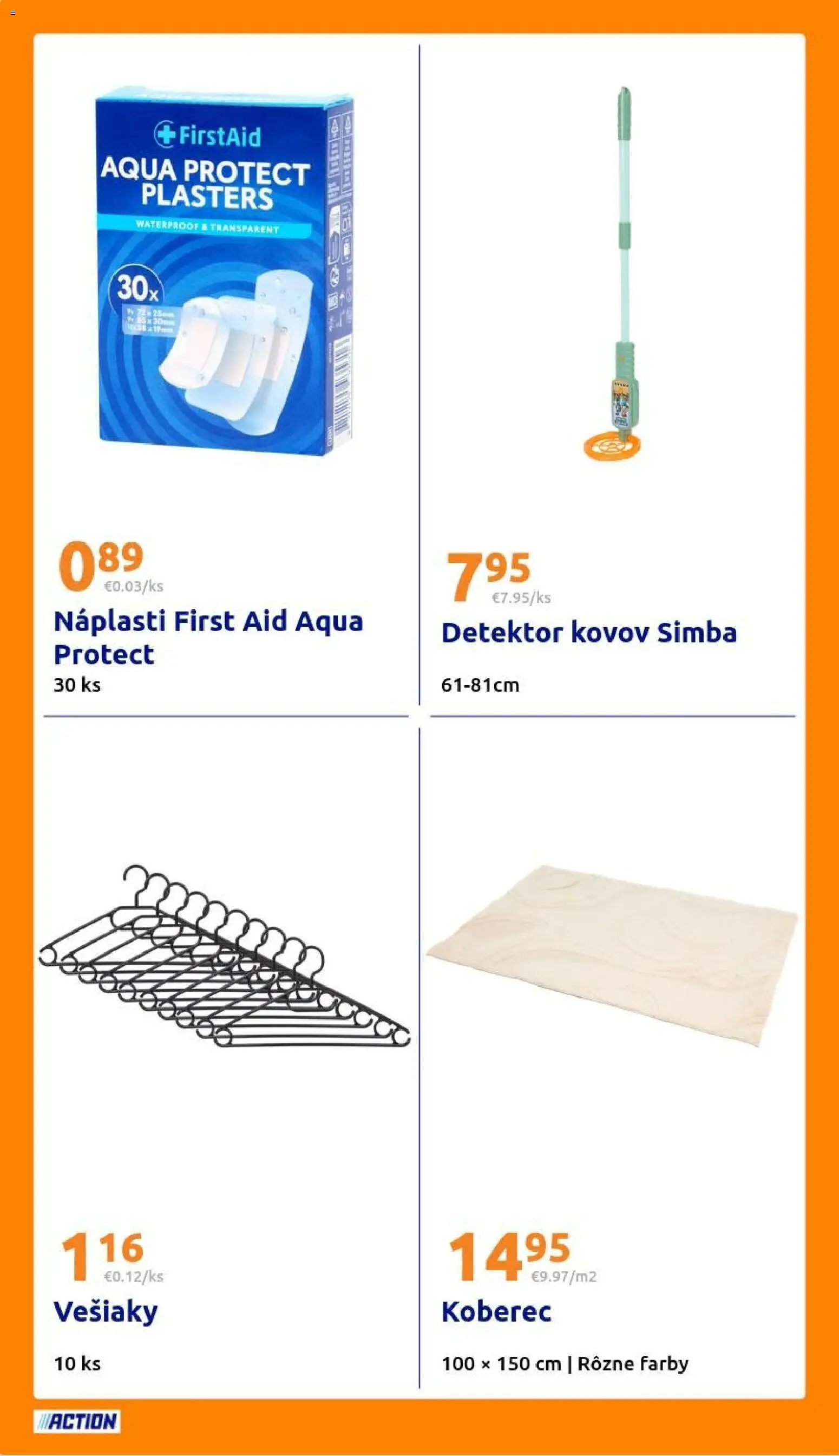 Nové Action akcie – leták je platný od 18.02.2026 | Strana: 22 | Produkty: Koberec, Vešiaky, Detektor kovov