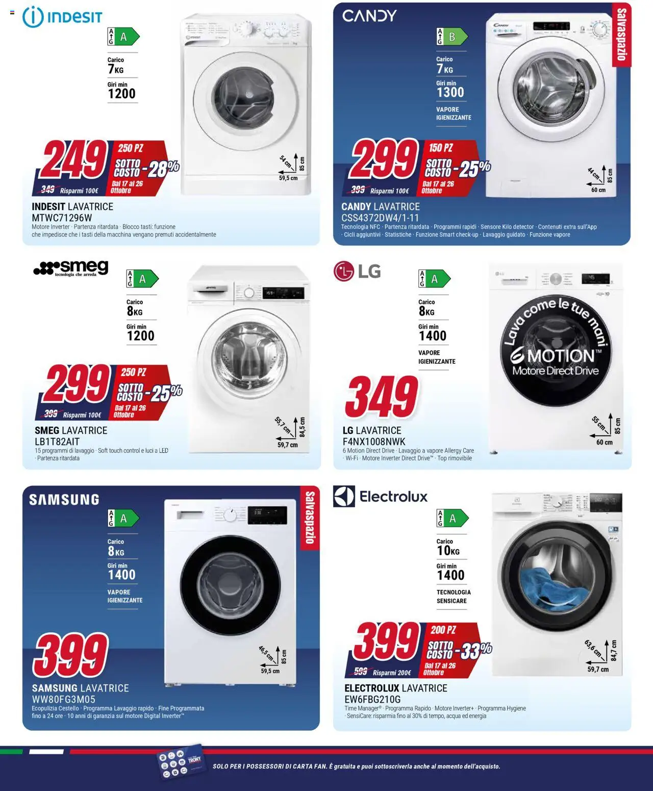 Volantino Trony del 17.10.2025 | Pagina: 22 | Prodotti: Acqua, Top, Lavatrice, Samsung