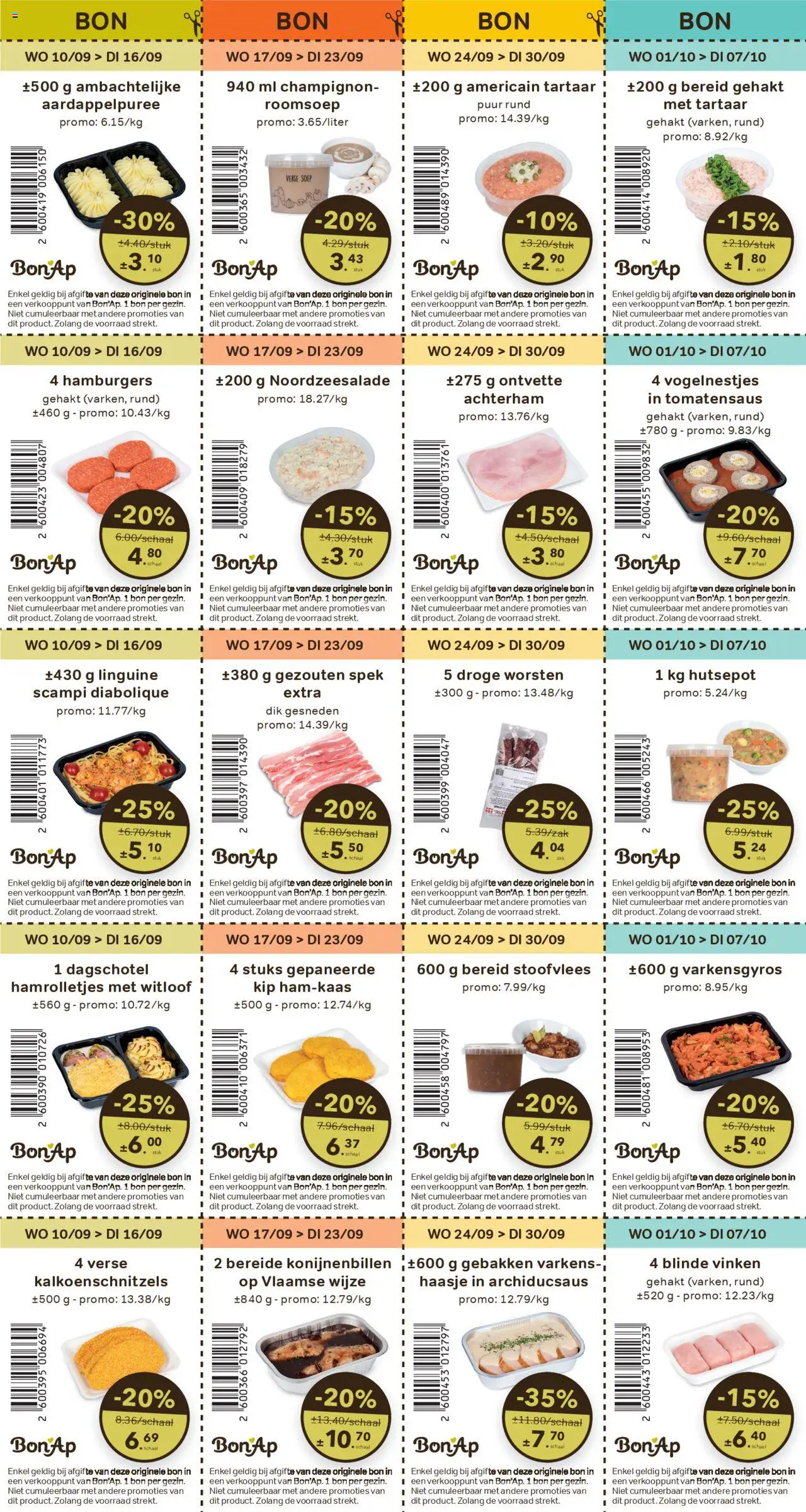  | Pagina: 8 | Producten: Gehakt, Stoofvlees, Scampi, Kip