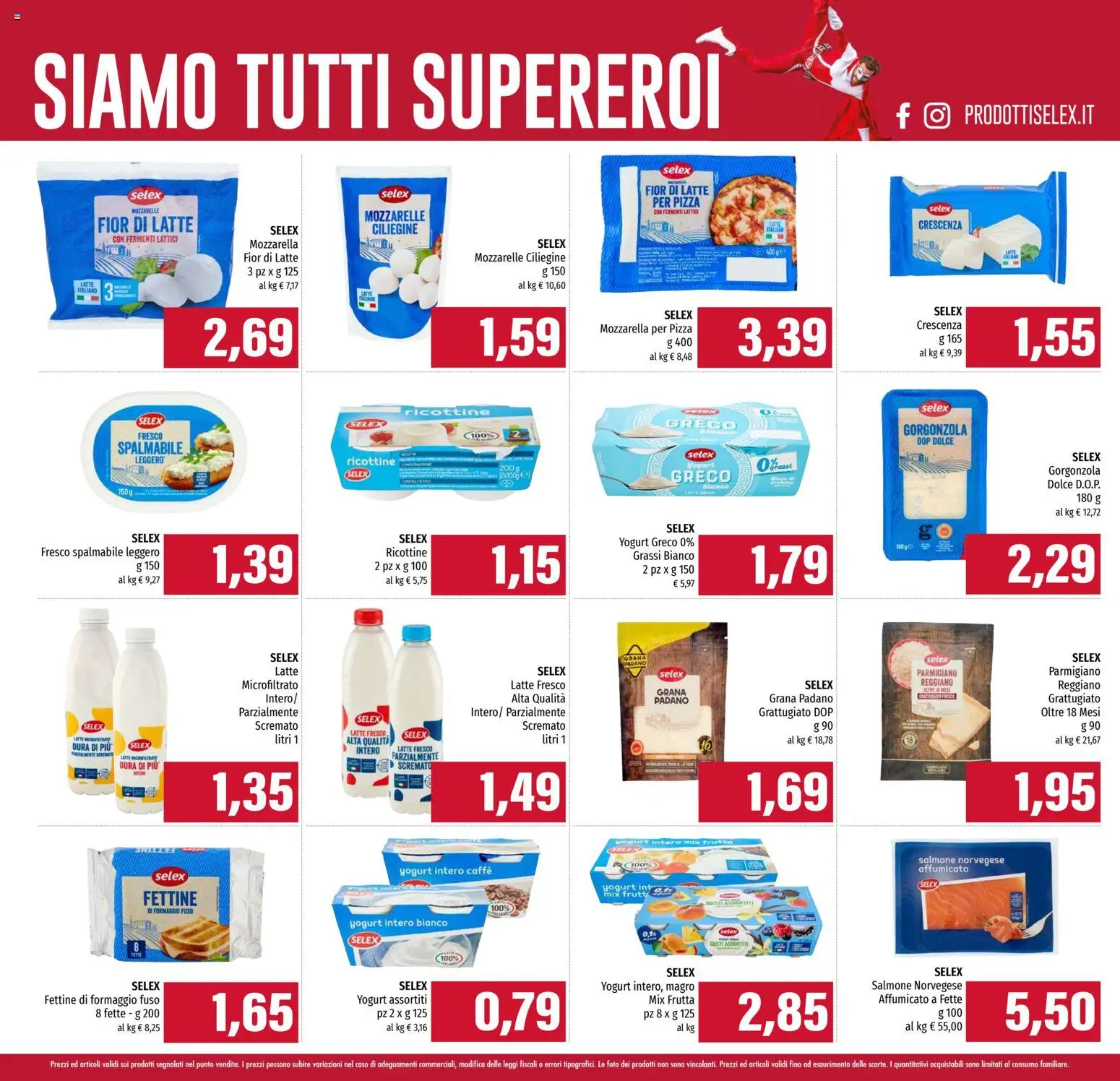 Volantino Famila del 09.10.2025 | Pagina: 5 | Prodotti: Yogurt, Mozzarella, Crescenza, Parmigiano