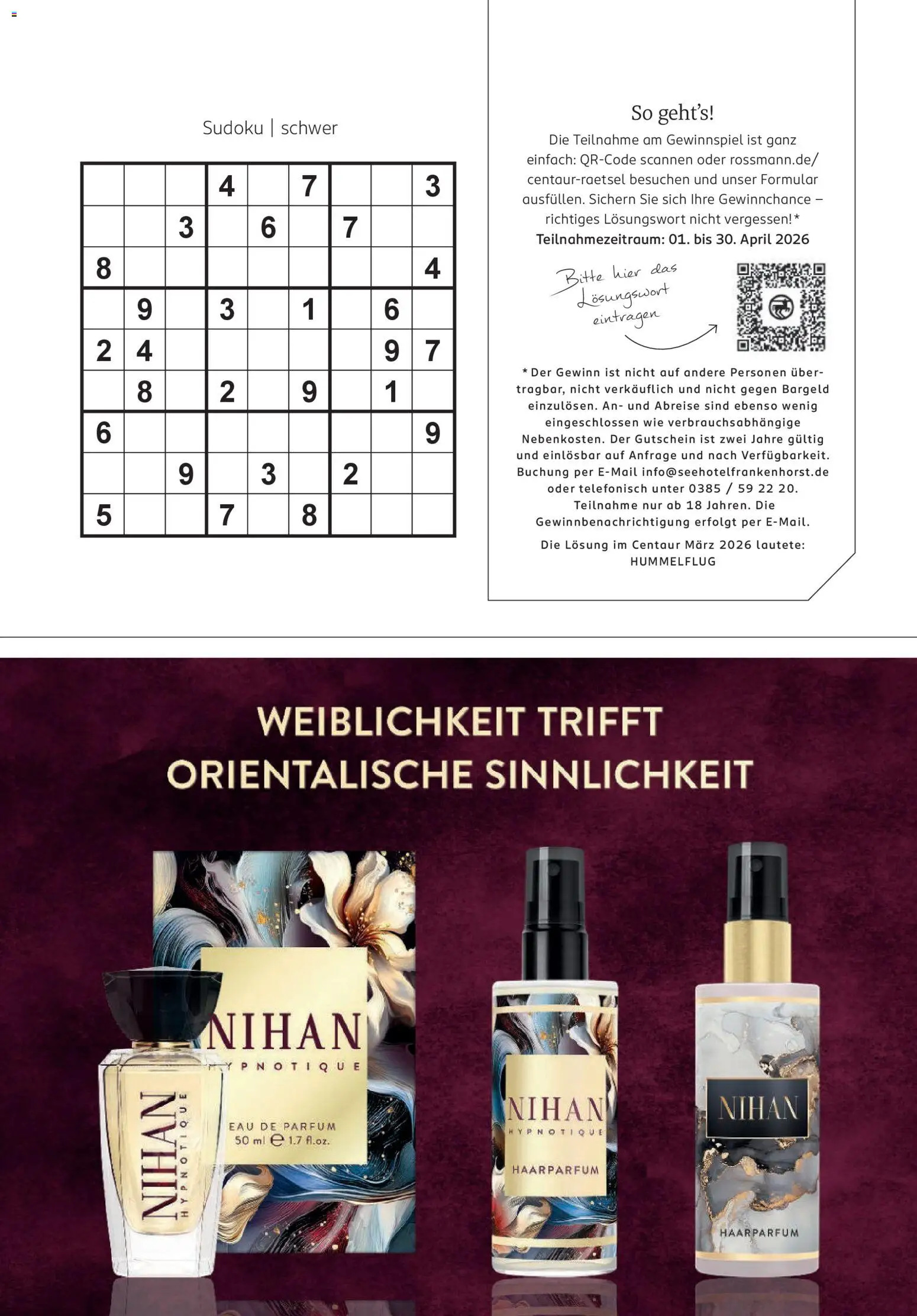 Rossmann Centaur – gültig ab 01.04.2026 | Seite: 89 | Produkte: Parfüm, Eau de Parfum