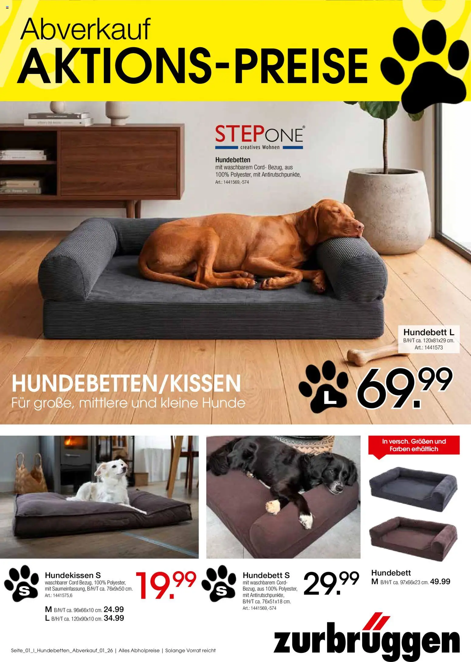 Zurbrüggen Hundebetten Abverkauf – gültig ab 11.04.2026 | Seite: 1