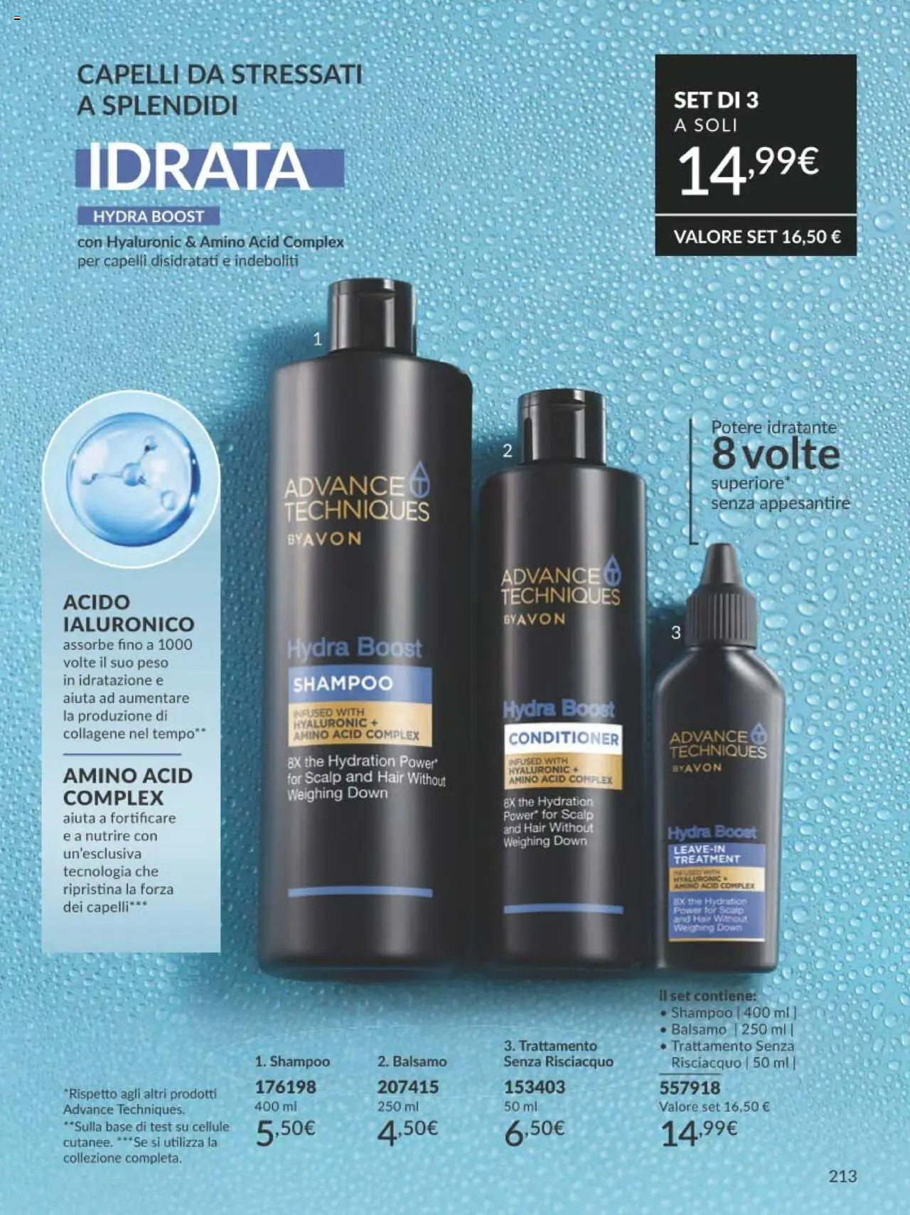 Volantino Avon del 01.09.2025 | Pagina: 213 | Prodotti: Shampoo, Balsamo, The