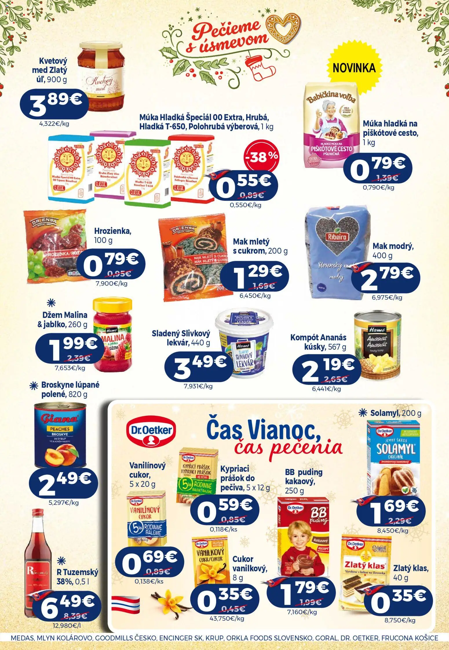 Nové Milk Agro akcie – leták je platný od 10.12.2025 | Strana: 13 | Produkty: Puding, Ananás, Broskyne, Mak