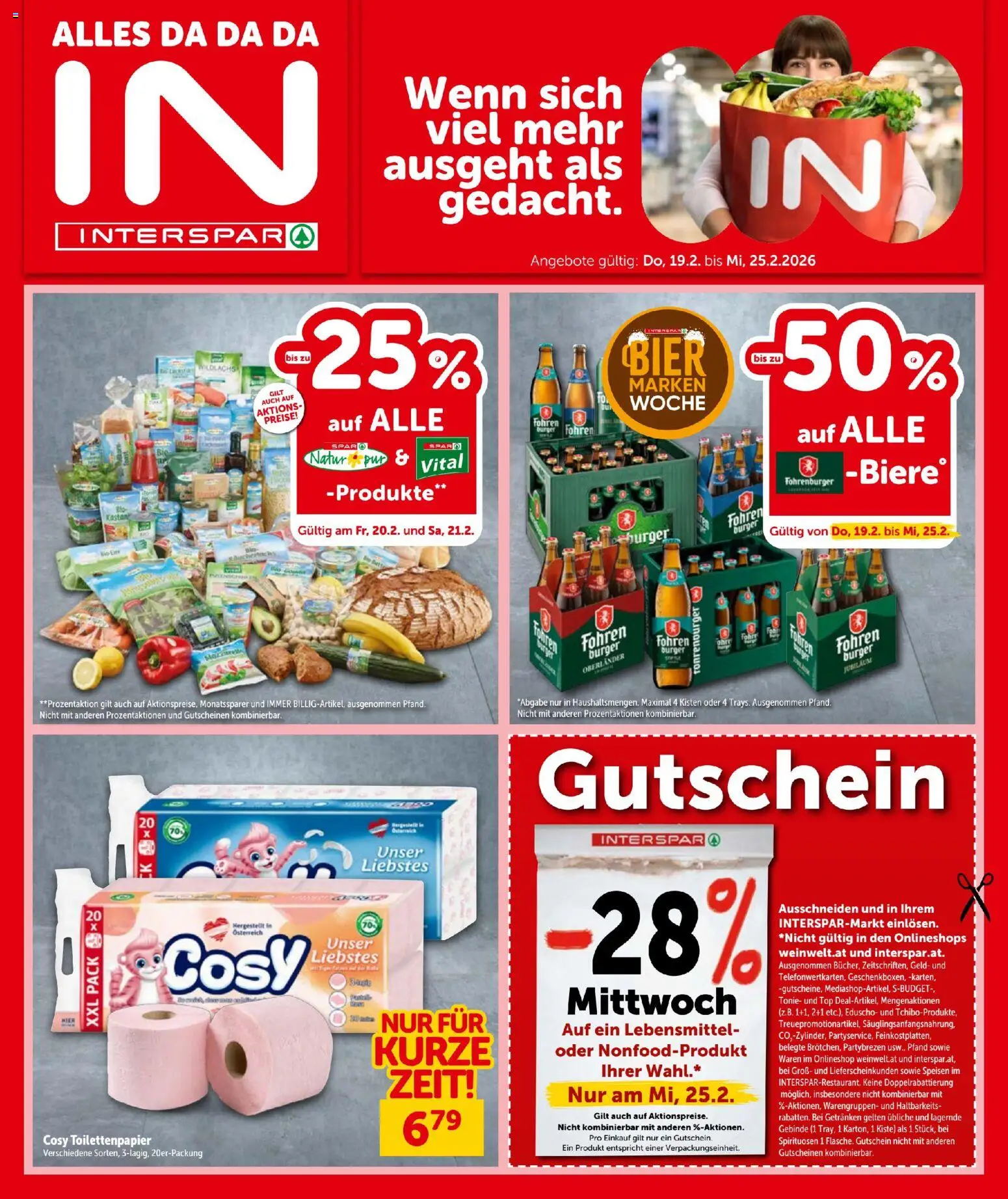 Interspar Flugblatt gültig ab 19.02.2026 | Seite: 1 | Produkte: Libacomb, Bier
