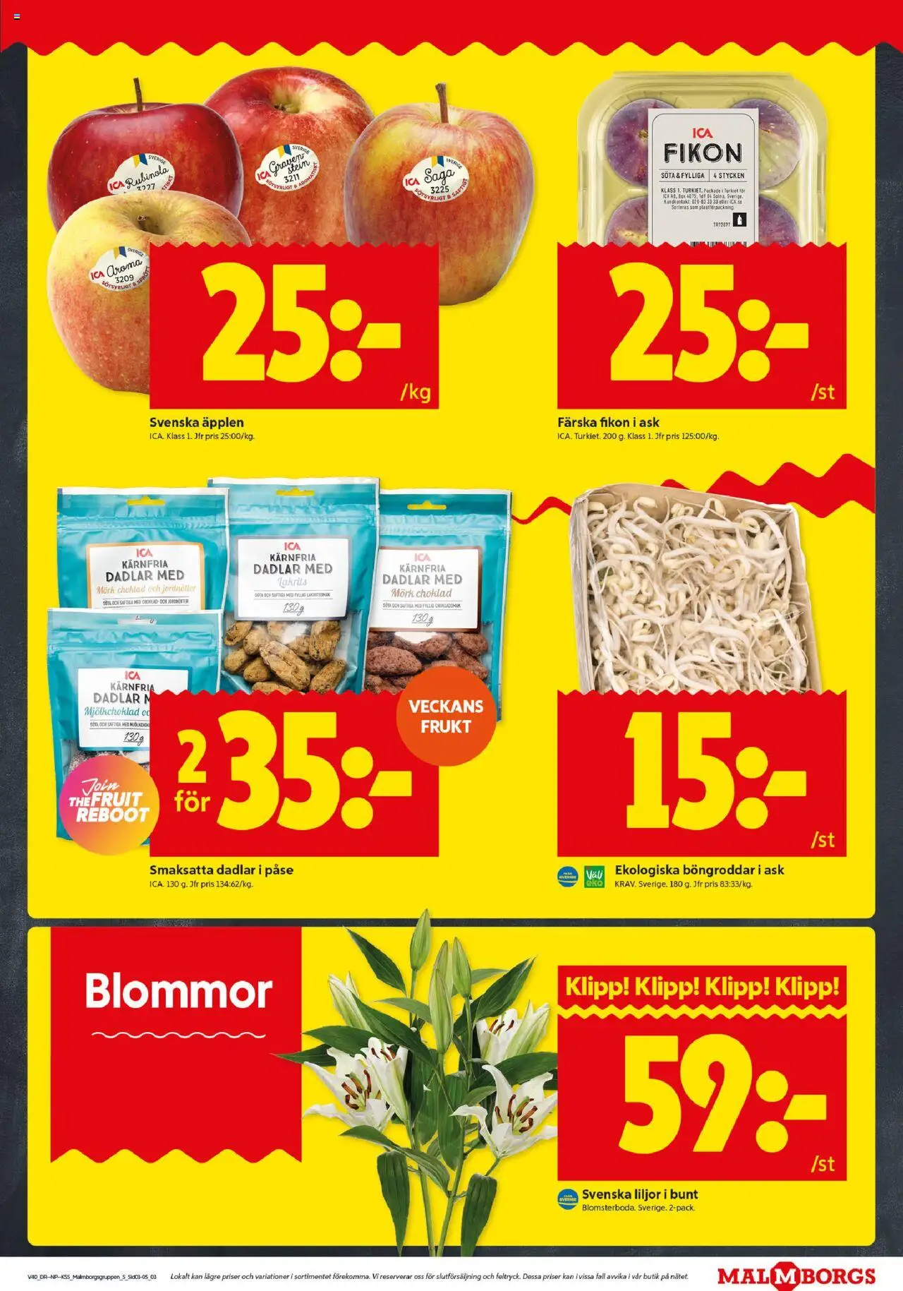 ICA Kvantum reklamblad aktuell från 29.09.2025 | Sida: 3 | Produkter: Lakrits, Jordnötter, Choklad, Äpplen