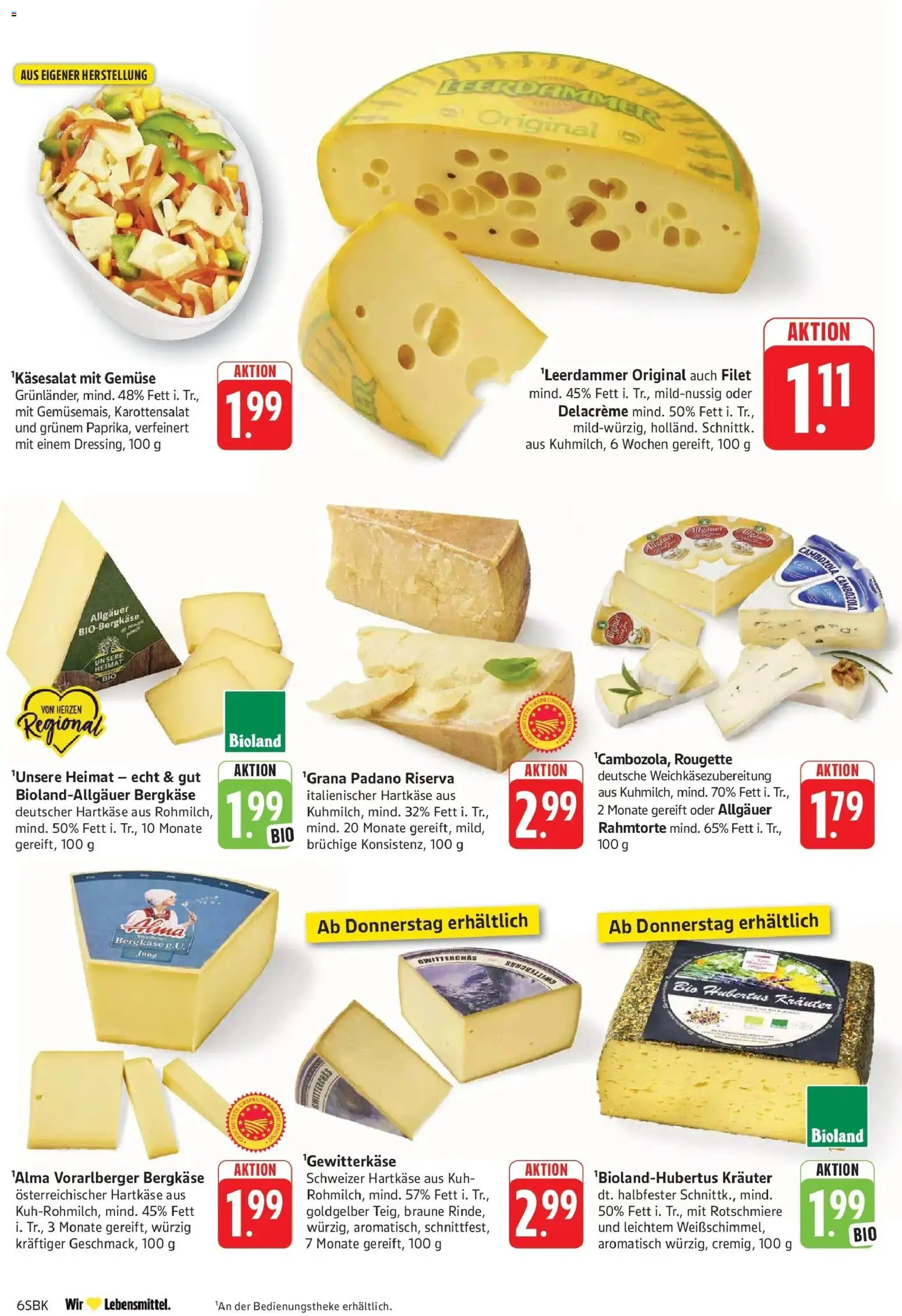 Edeka prospekt Walldorf	 – gültig ab 09.03.2026 | Seite: 6 | Produkte: Leerdammer, Gemüse