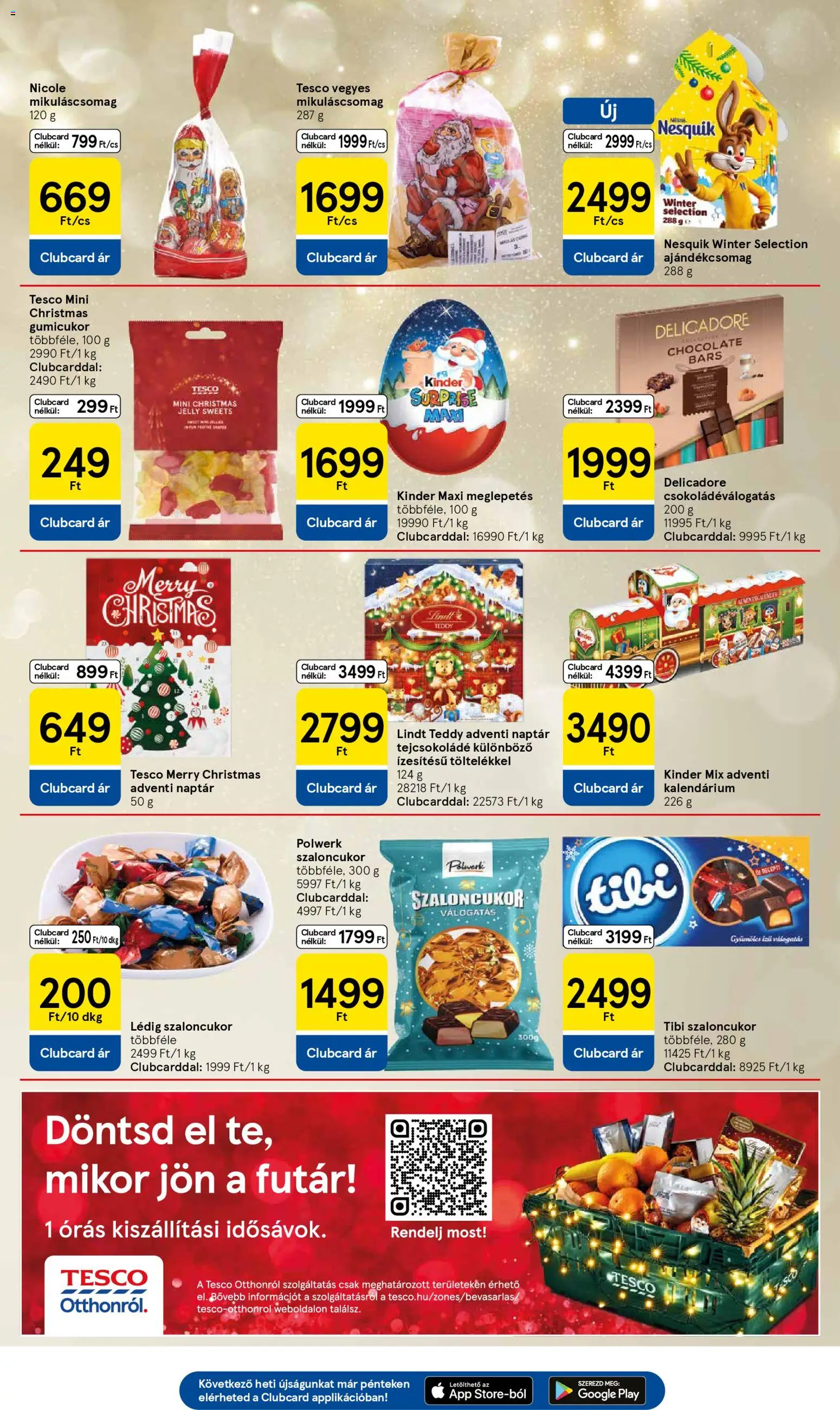 Tesco akciós ujság - amely érvényes a következő dátumtól: 13.11.2025 | Oldal: 11 | Termékek: Gumicukor, Szaloncukor, Nesquik, Tejcsokoládé