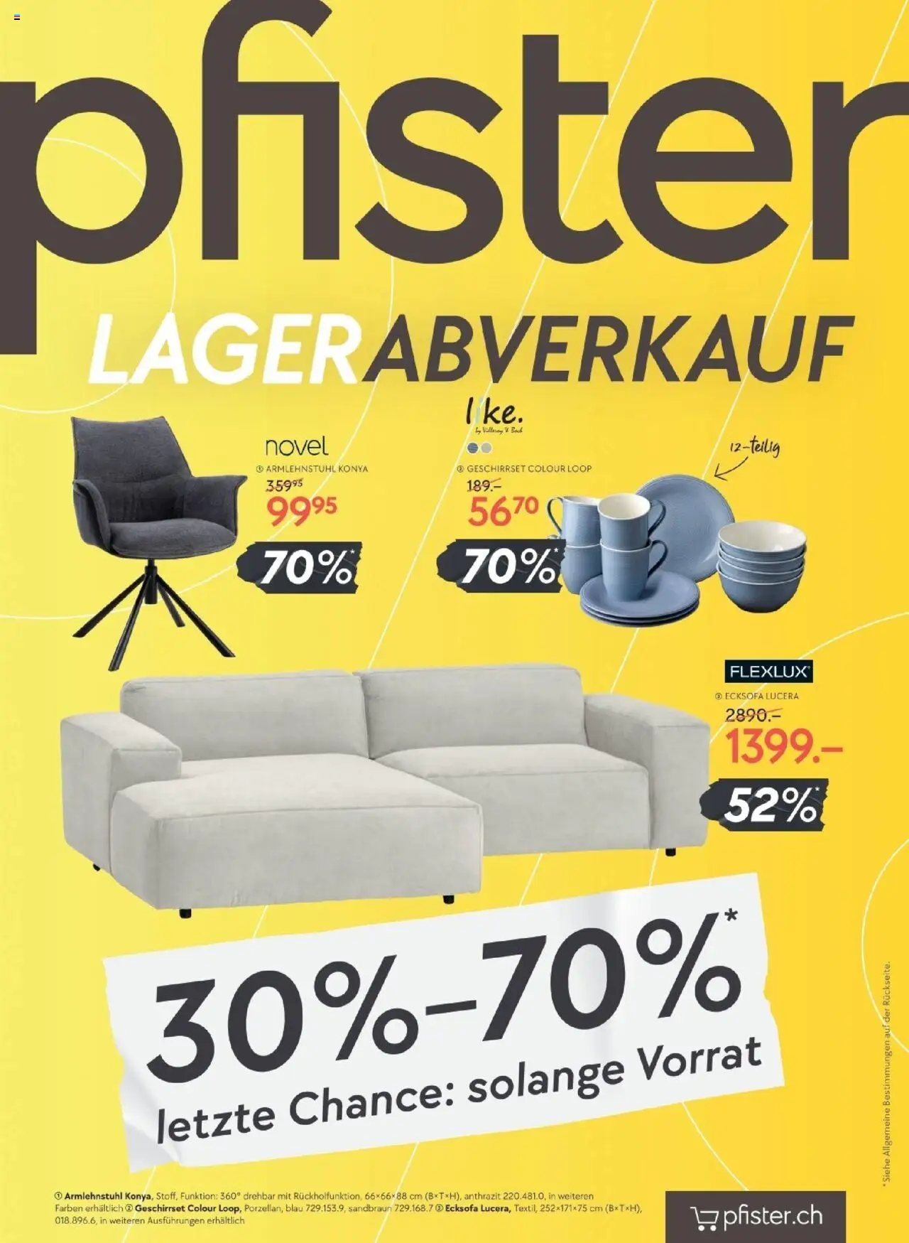 Pfister Aktionen ab 12.08.2025 | Seite: 1 | Produkte: Ecksofa