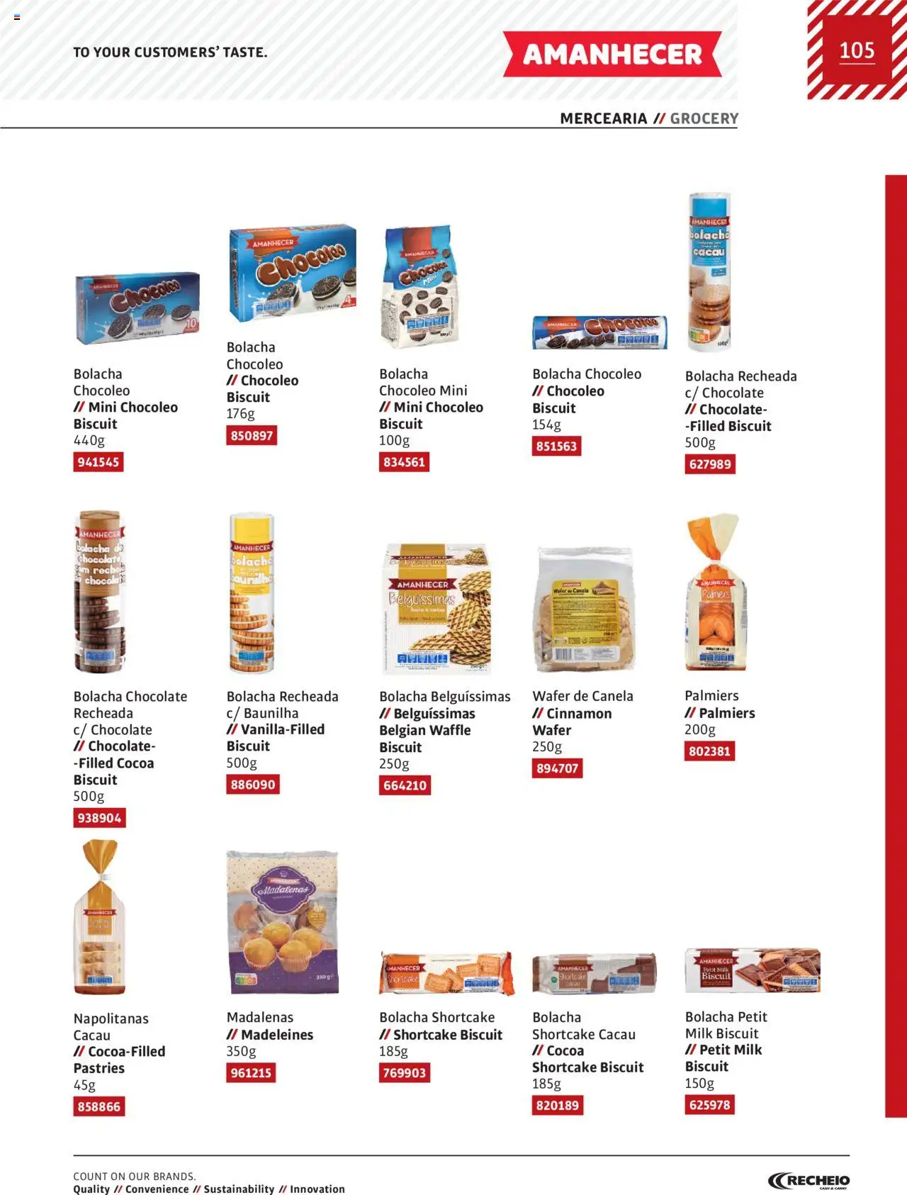 Recheio AS NOSSAS MARCAS │ válido de 19.12.2023 | Página: 105 | Produtos: Canela, Chocolate