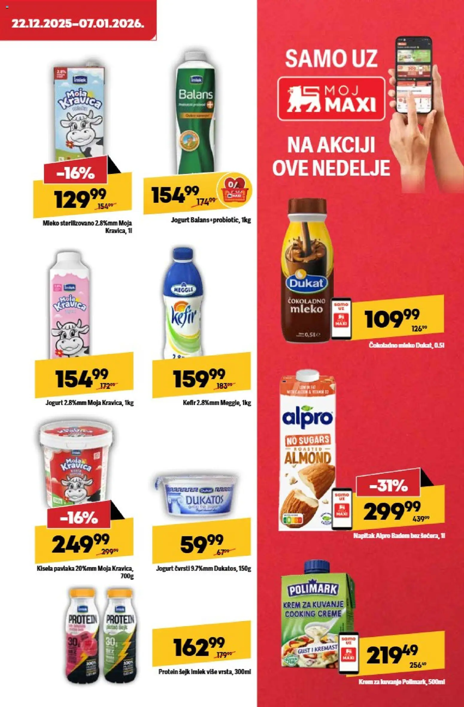 Maxi katalog - važi od 22.12.2025 | Strana: 47 | Proizvode: Protein, Čokoladno mleko, Jogurt, Pavlaka