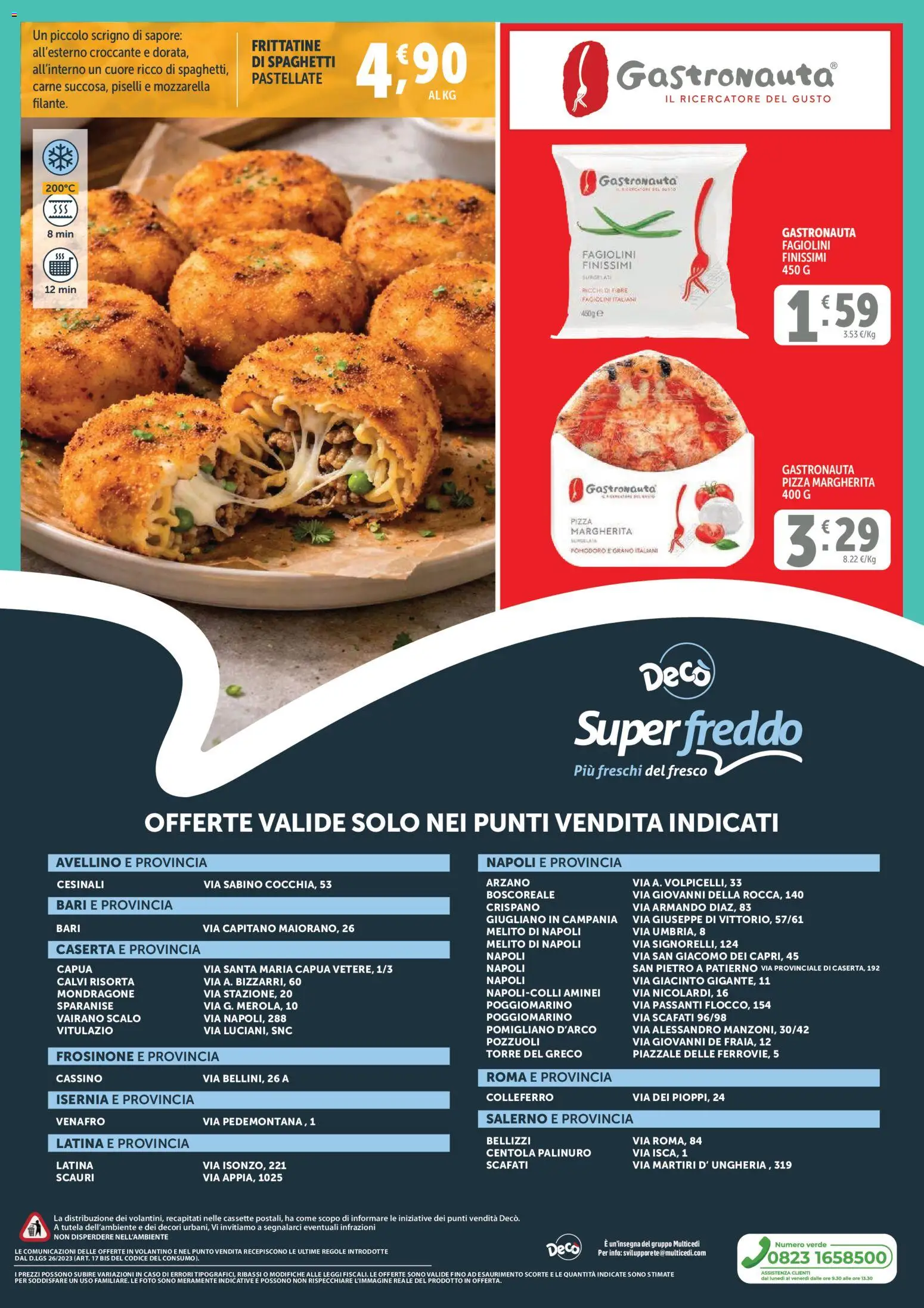 Volantino Decò del 09.04.2026 | Pagina: 8 | Prodotti: Pizza, Mozzarella, Piselli, Fagiolini