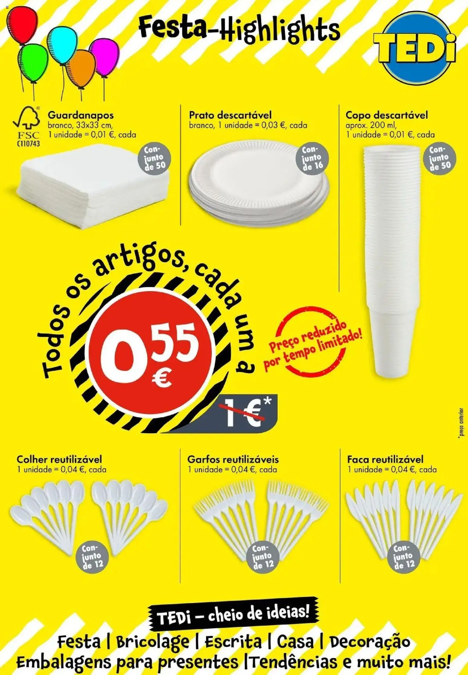 TEDi - Nova abertura │ válido de 20.03.2026 | Página: 4 | Produtos: Faca, Garfos, Guardanapos