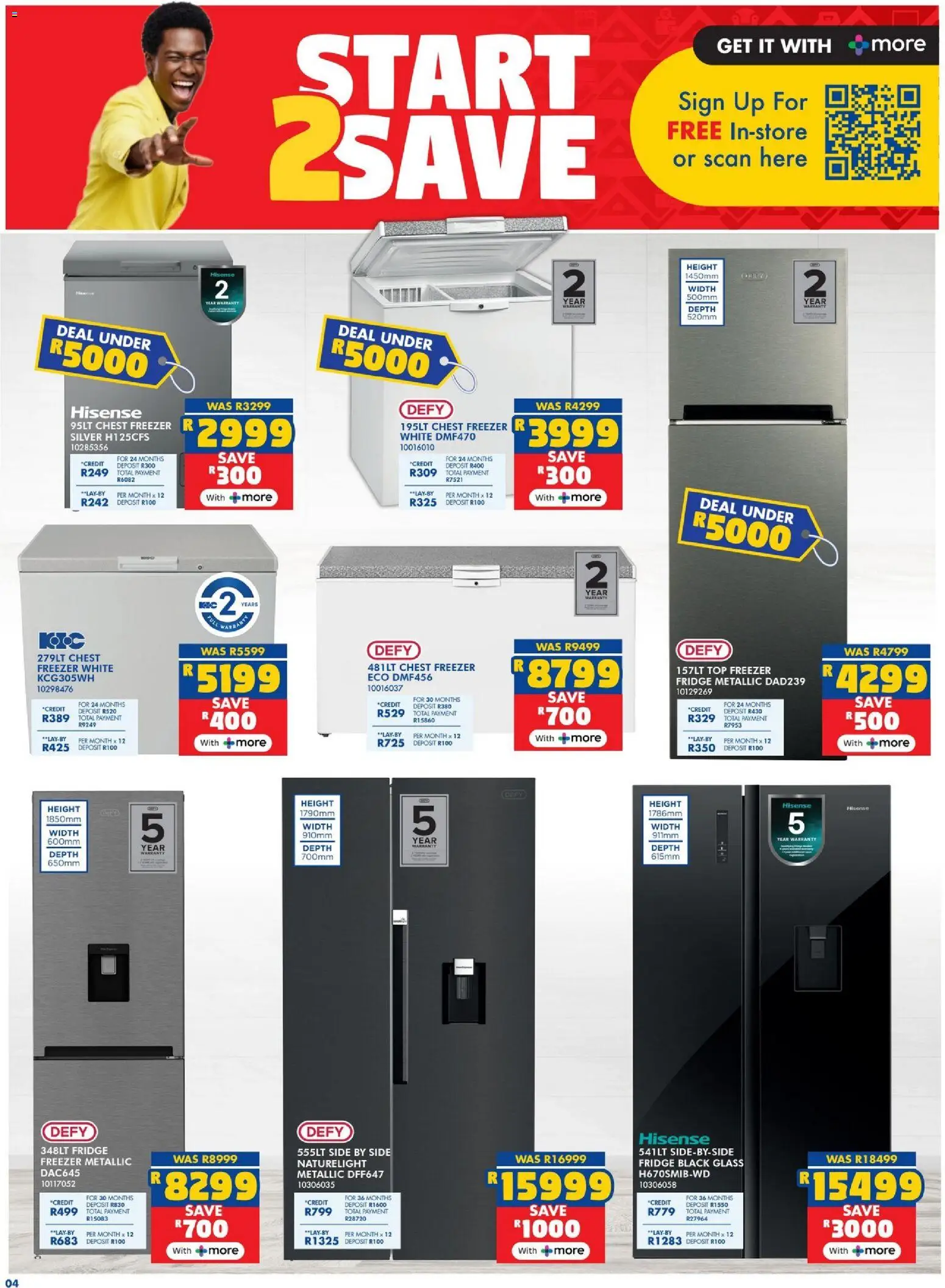 New Russells catalogue – valid from 15.01.2026 | Page: 4 | Products: Freezer, Fridge, Chest freezer