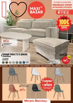 Maxi Bazar - Prévisualisation de Maxi Bazar - Catalogue mobilier Maxi Bazar valide à partir de 02.07.2025