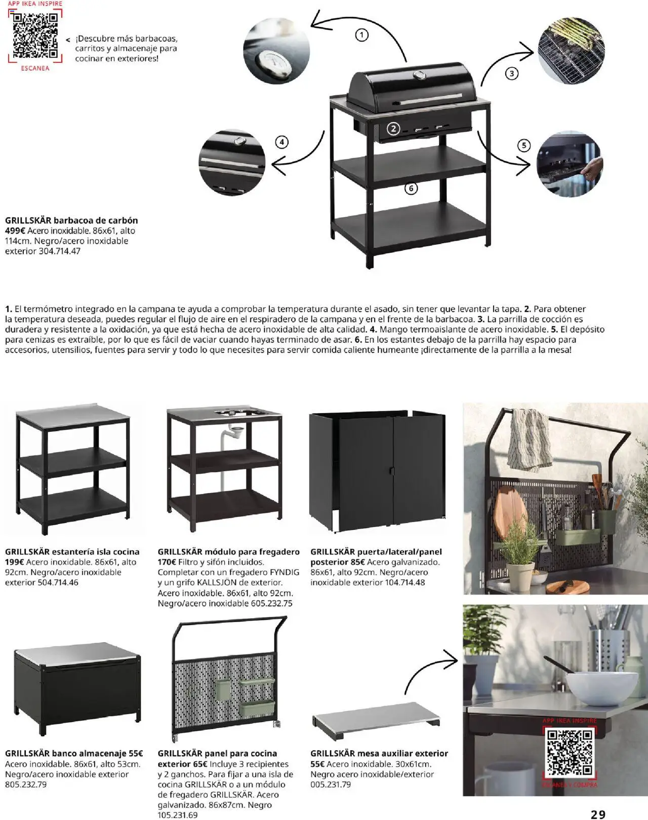 Catálogo IKEA Muebles de exterior │ válido desde el 04.02.2025 | Página: 29 | Productos: Té, Barbacoa, Almacenaje, Mesa