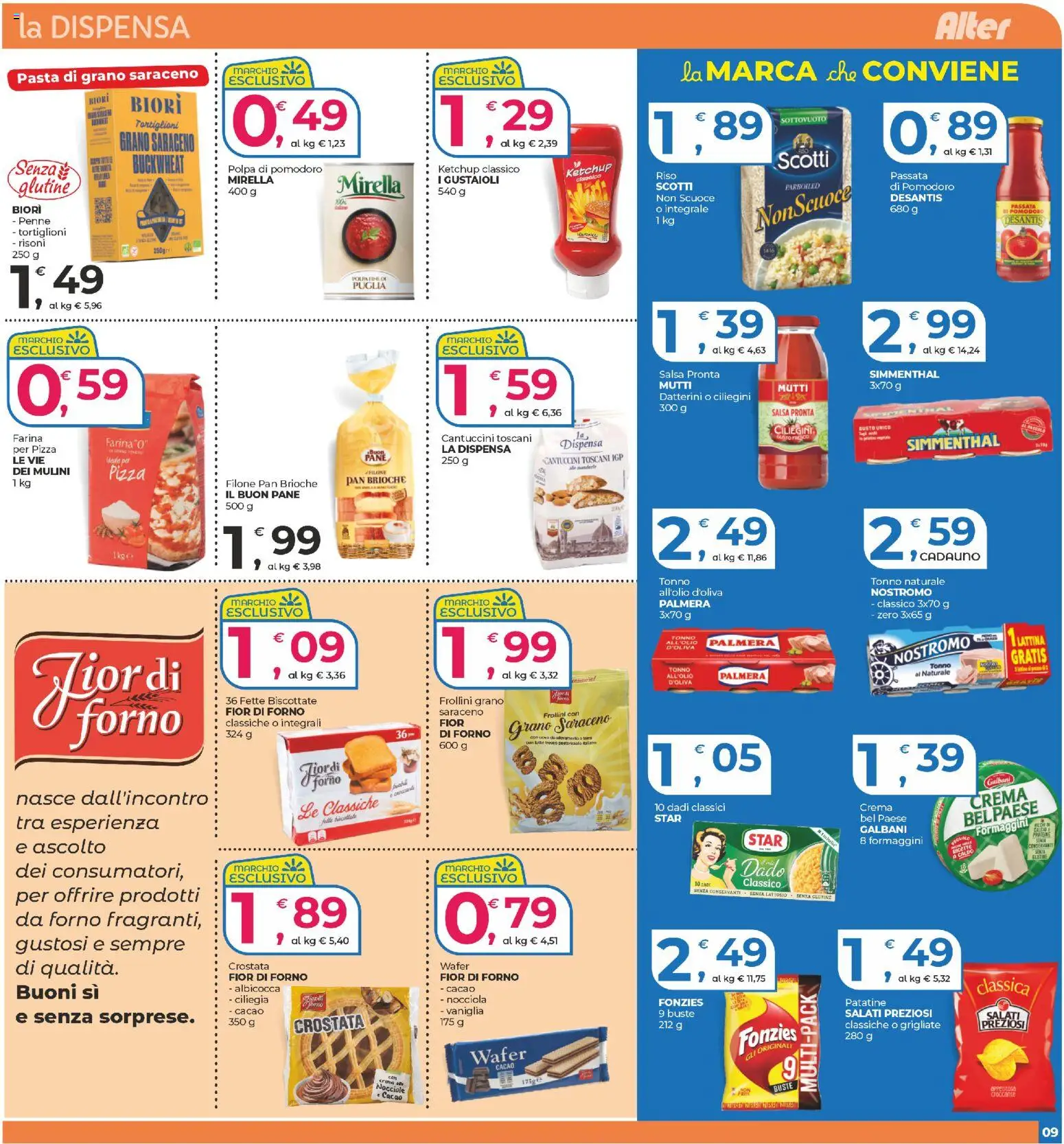 Volantino Alter Discount del 14.11.2025 | Pagina: 9 | Prodotti: Ketchup, Salsa, Forno, Fette biscottate