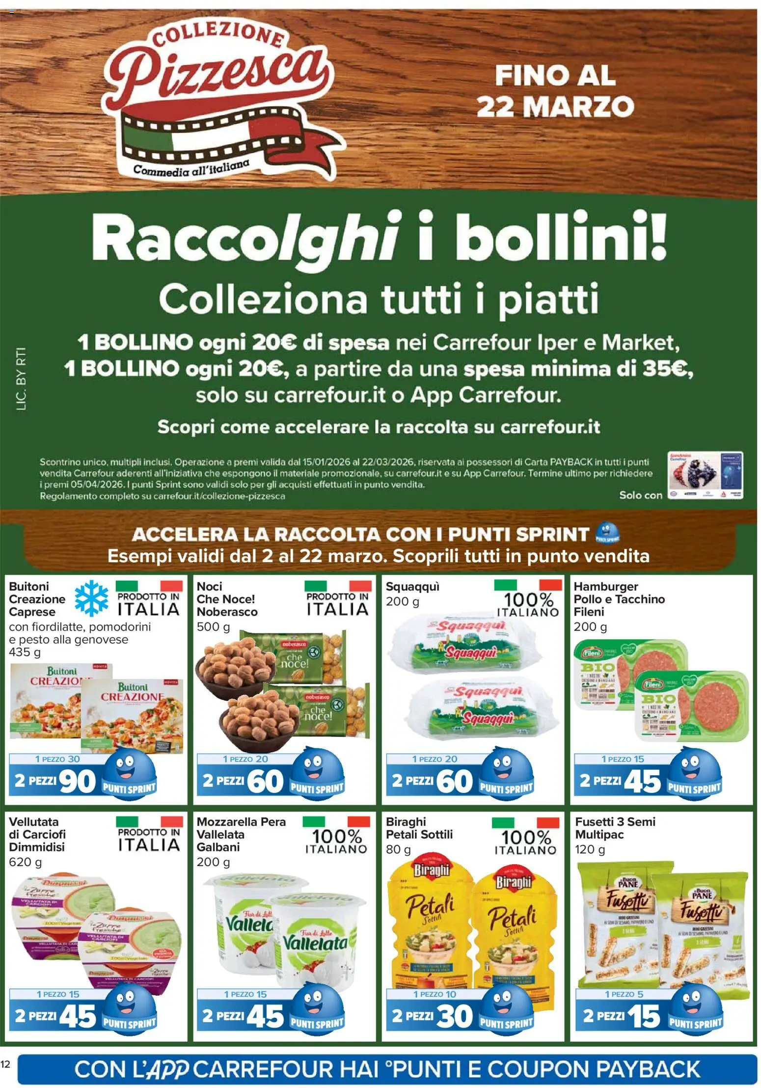 Volantino Carrefour del 13.03.2026 | Pagina: 12 | Prodotti: Pane, Pera, Pesto, Hamburger