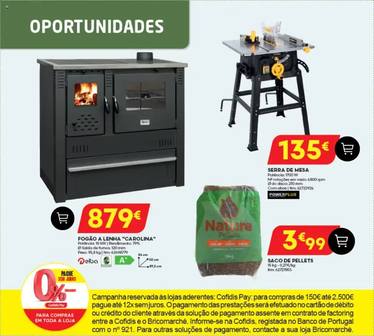 BricoMarché - Festival Outono Inverno │ válido de 09.10.2025 | Página: 12 | Produtos: Fogão, Banco, Mesa