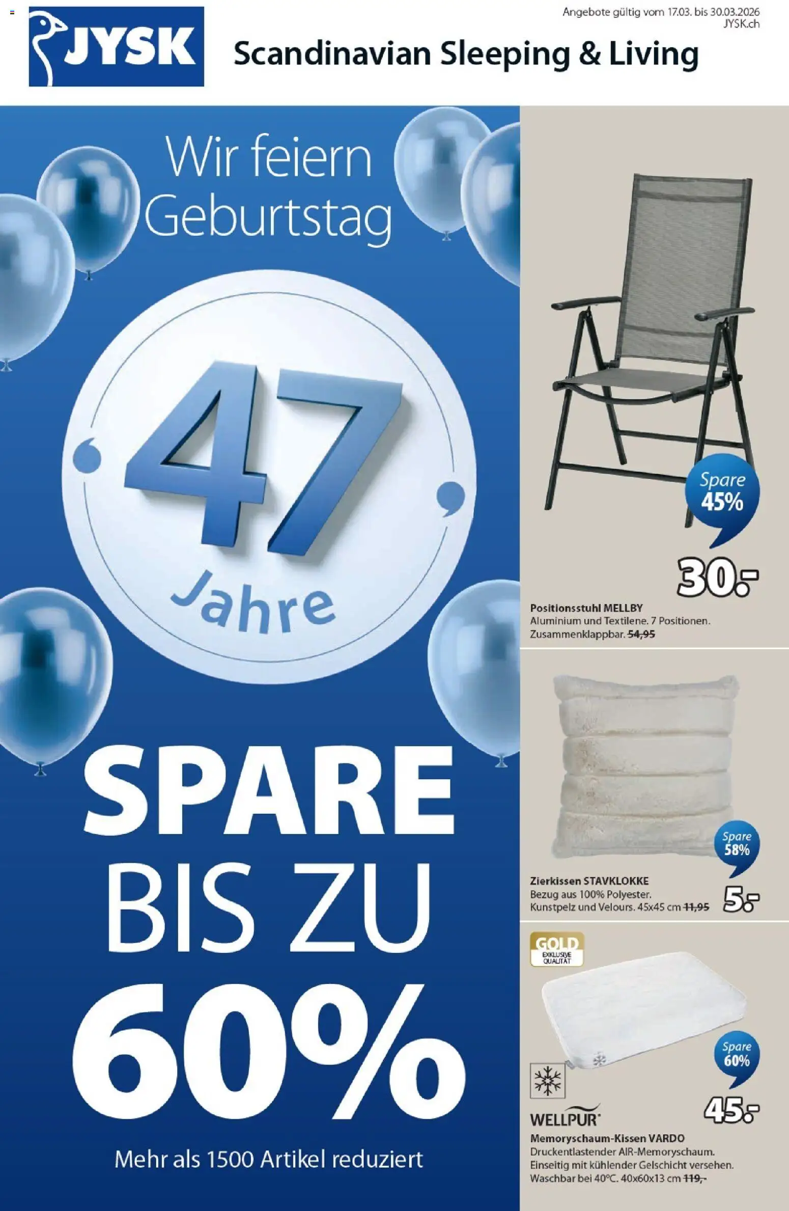 JYSK aktionen – gültig ab 17.03.2026 | Seite: 1