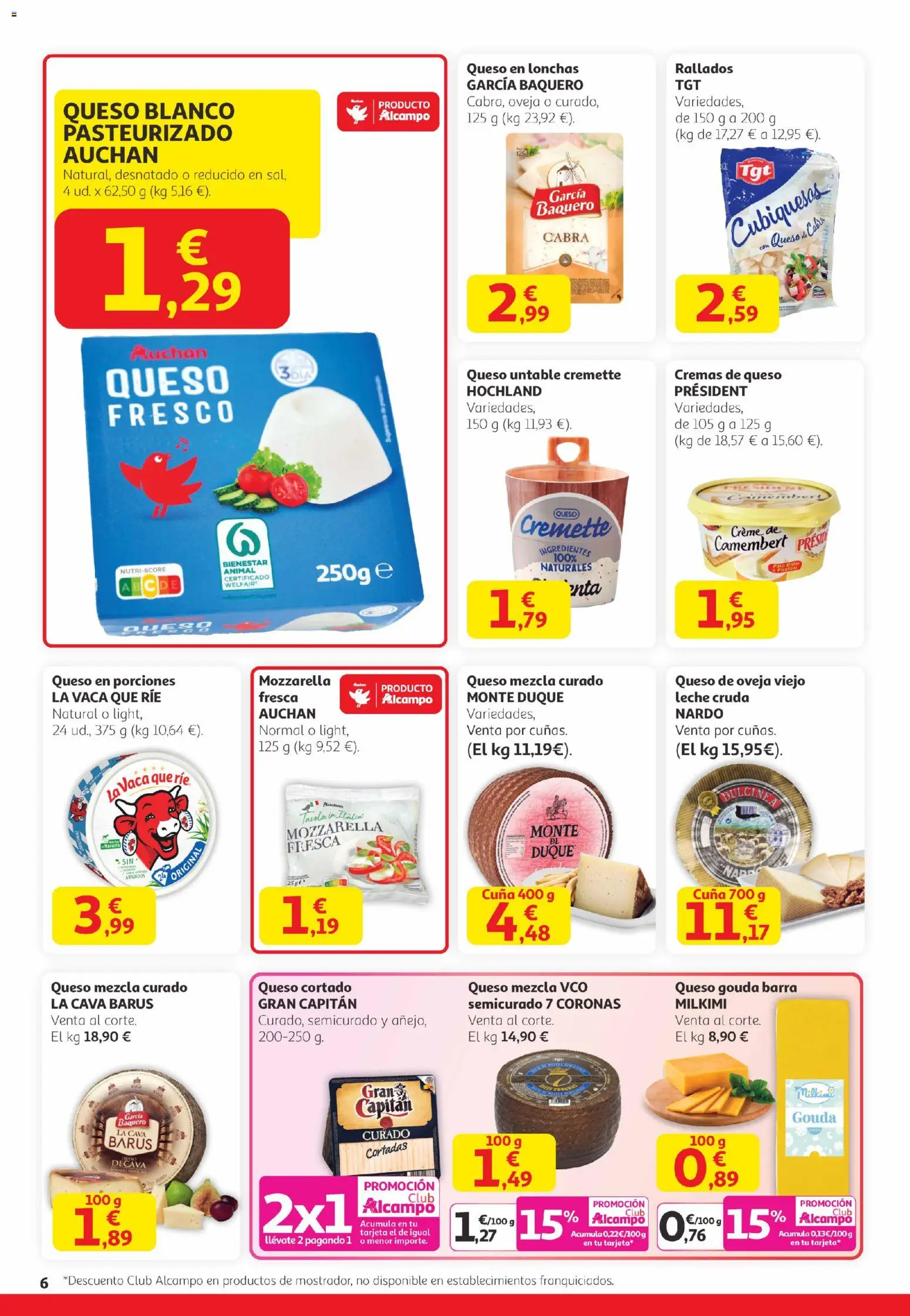 Alcampo -  Canarias │ válido desde el 29.01.2026 | Página: 6 | Productos: Κρεμάστρα, Leche, Queso, Queso Gouda