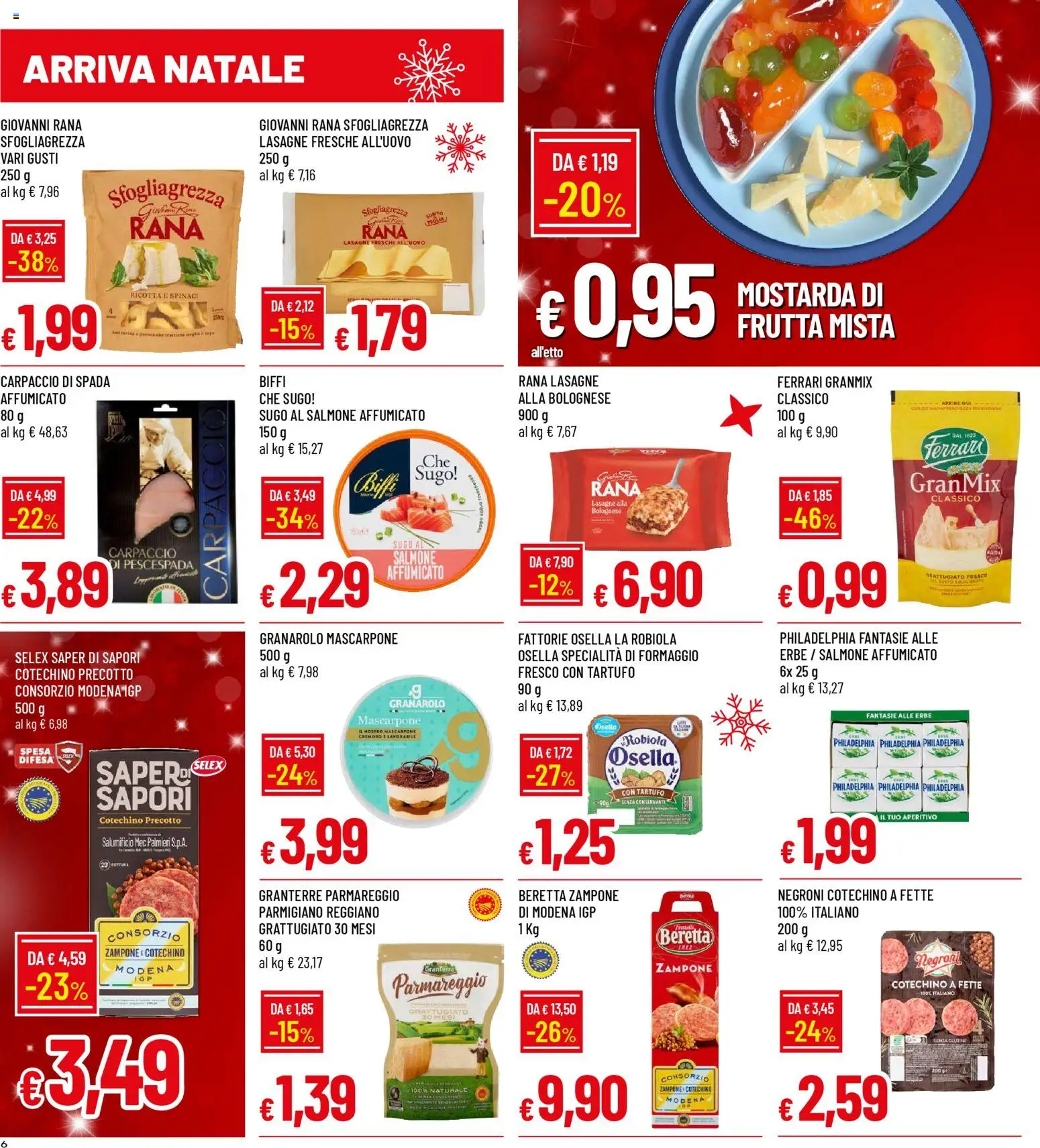 Volantino Galassia del 01.12.2025 | Pagina: 6 | Prodotti: Tartufo, Formaggio, Parmigiano reggiano, Parmigiano