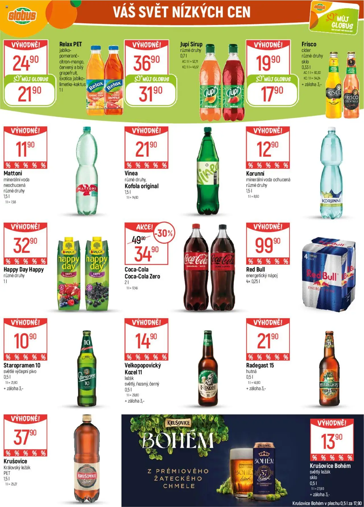 Globus leták od 15.10.2025 | Strana: 32 | Produkty: Radegast 15, Cider, Red Bull, Cola