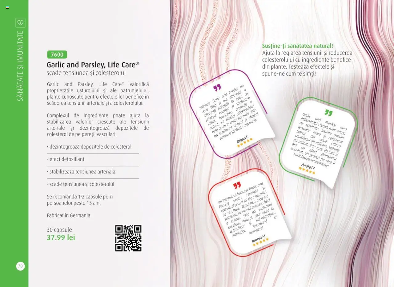 Life Care catalog - Aprilie/Octombrie – valabil de la 01.04.2025 | Pagină: 72 | Produse: Pește