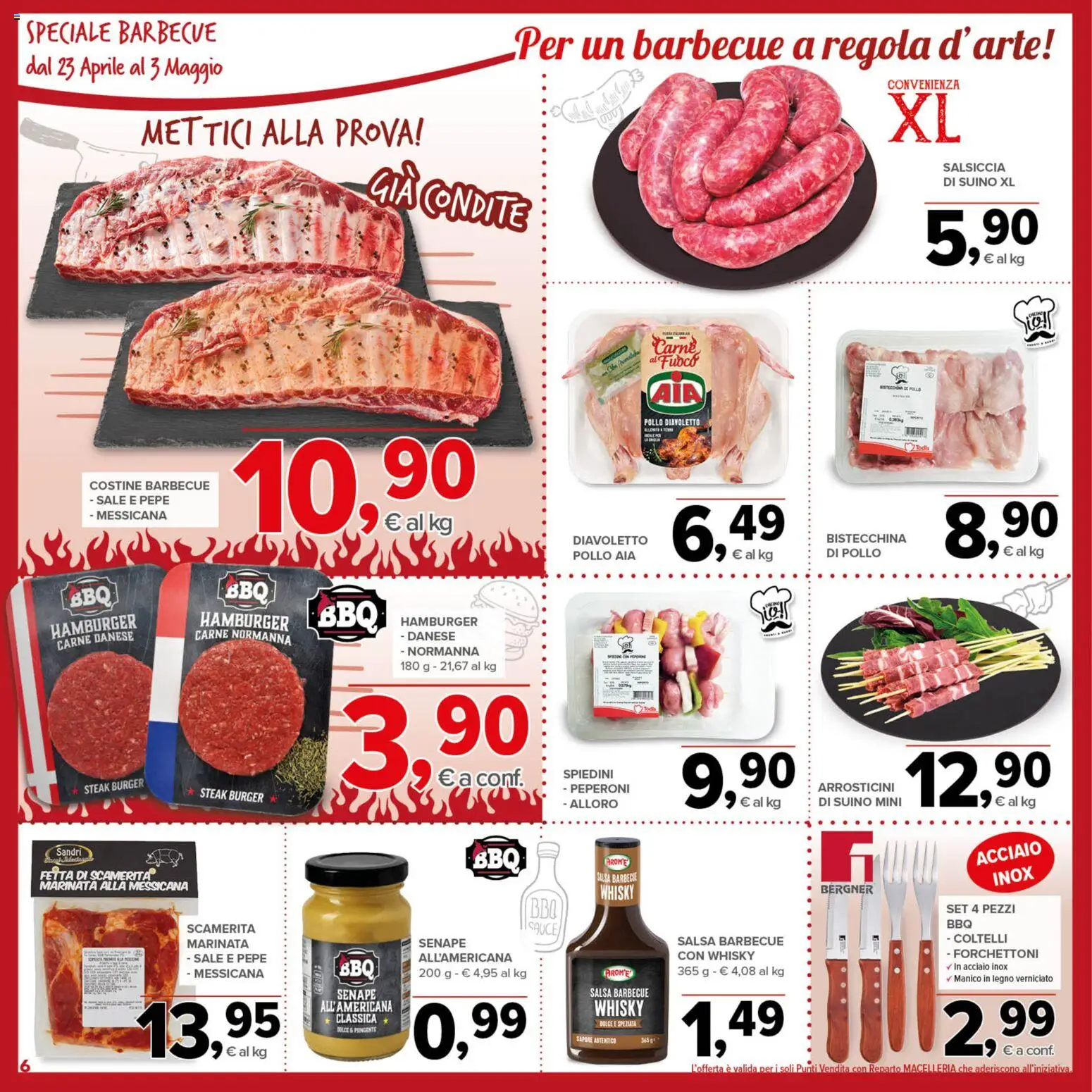 Volantino Todis del 23.04.2026 | Pagina: 6 | Prodotti: Peperoni, Pepe, Salsa barbecue, Spiedini