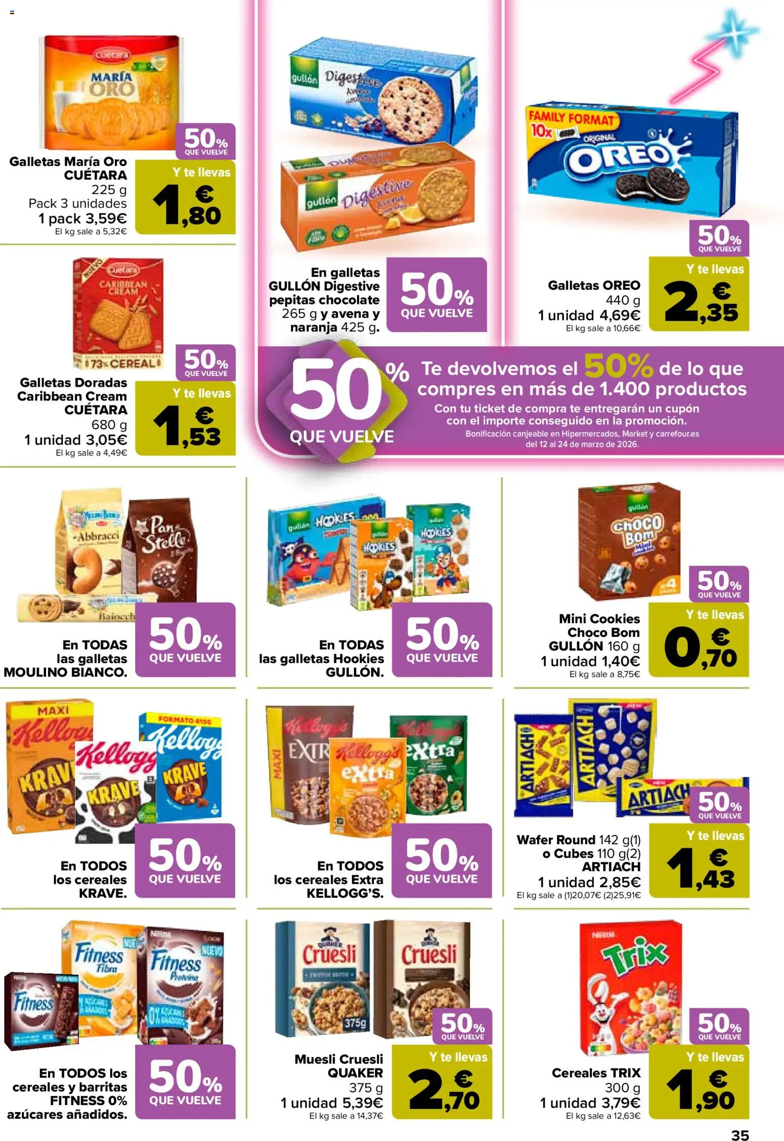 Carrefour folleto │ válido desde el 25.02.2026 | Página: 39 | Productos: Chocolate, Cereales, Té, Galletas