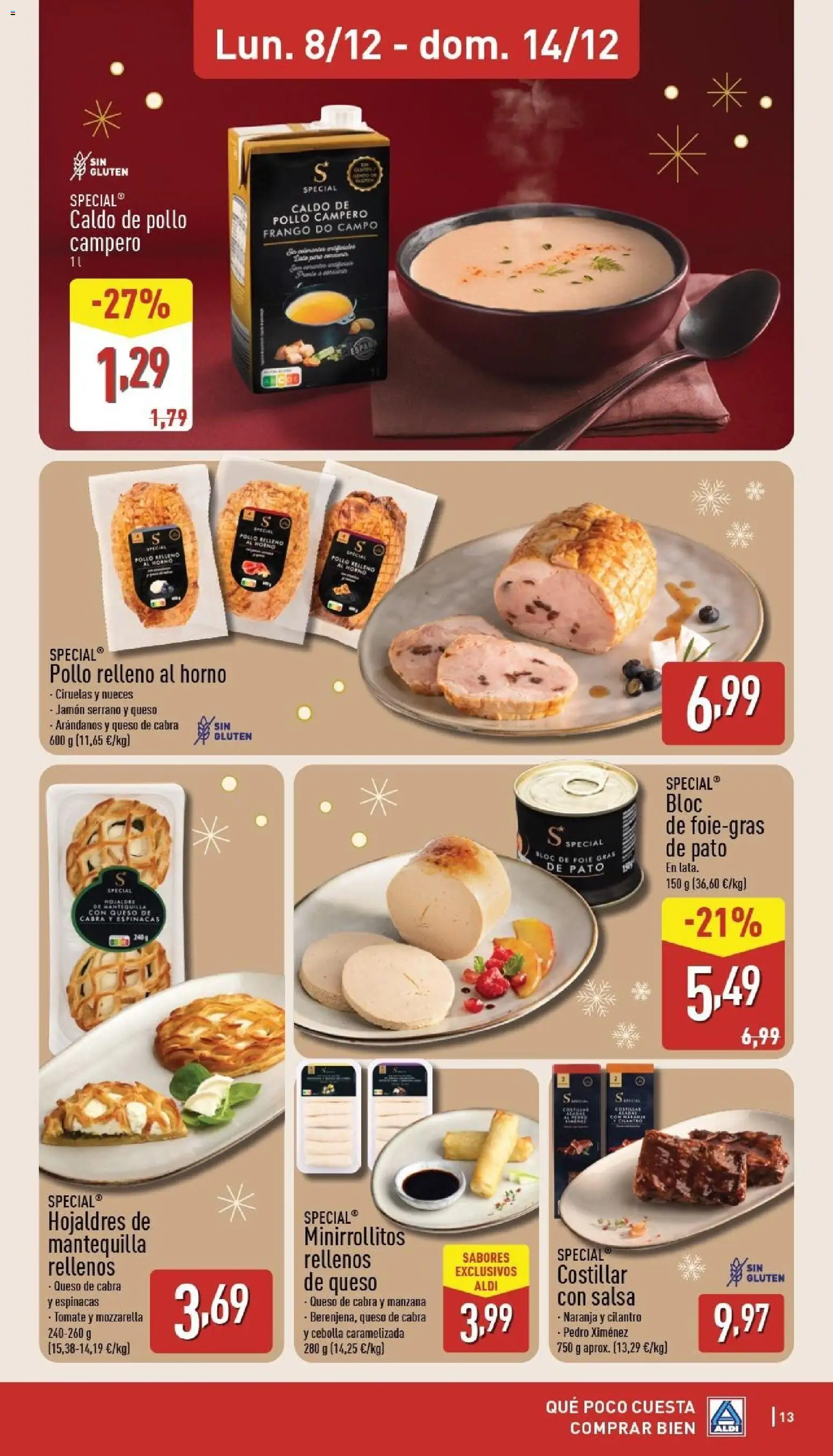 Aldi folleto Canarias │ válido desde el 08.12.2025 | Página: 13 | Productos: Jamón serrano, Jamón, Horno, Συσκευή ροής