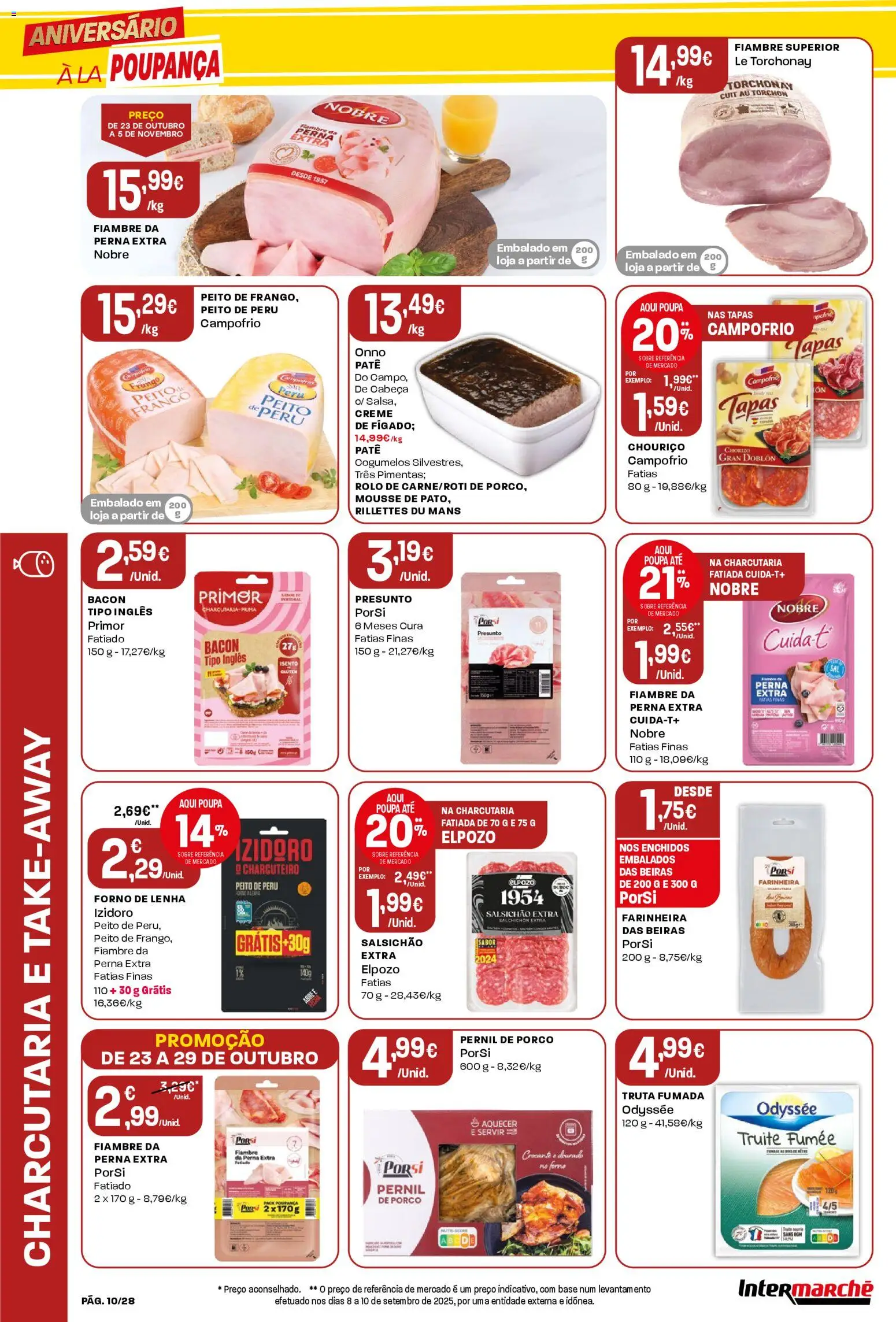 Intermarché Folheto Contact │ válido de 23.10.2025 | Página: 10 | Produtos: Forno, Bacon, Pernil, Chouriço