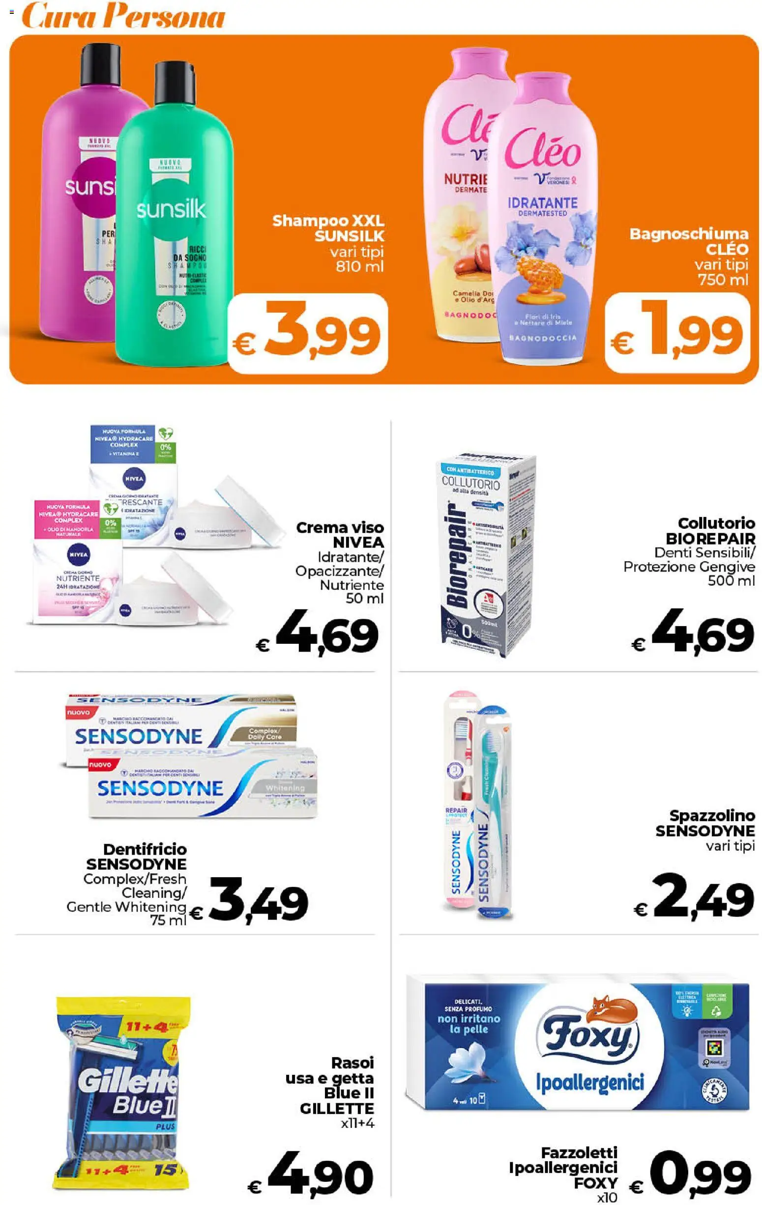 Volantino Ipercoop del 17.04.2026 | Pagina: 44 | Prodotti: Crema, Collutorio, Fazzoletti, Olio