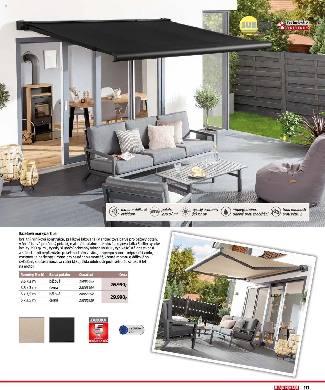 Bauhaus katalog Zahradní nábytek od 01.04.2025 | Strana: 111 | Produkty: Markýza