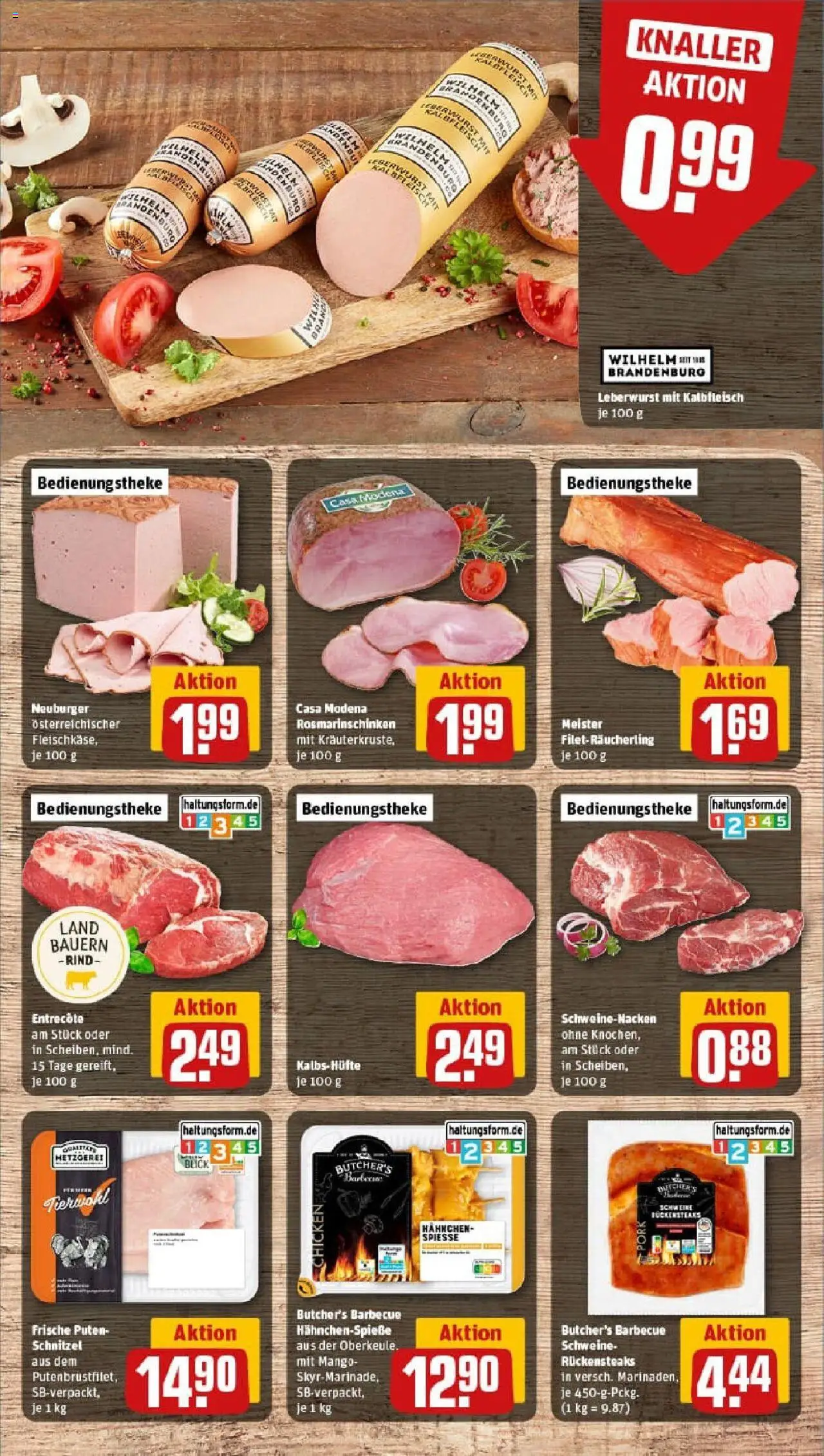 Rewe prospekt Mannheim / Rheinau	 - gültig ab dem 29.06.2025 | Seite: 10 | Produkte: Hahnchen, Schweinenacken, Spieße, Entrecote