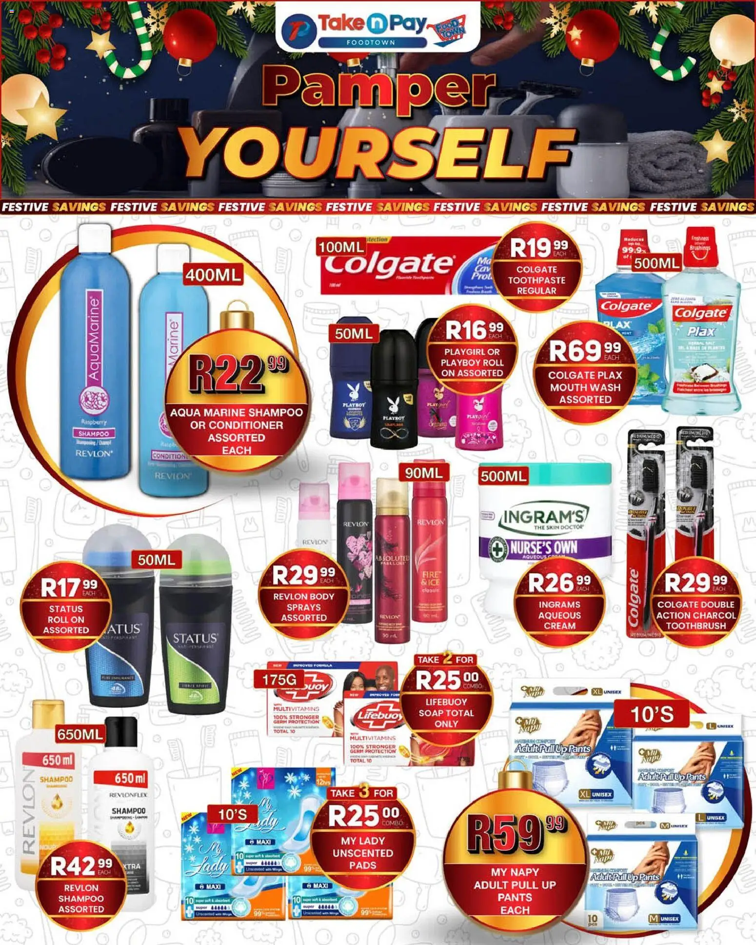 New Take n Pay catalogue – valid from 08.12.2025 | Page: 23 | Products: Shampoo, Conditioner, Soap, Toothbrush