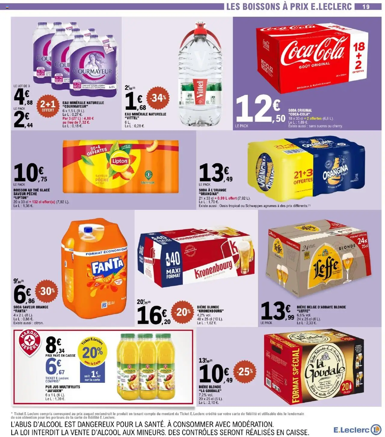  | Page: 19 | Produits: Vittel, Jus, Bière, Thé