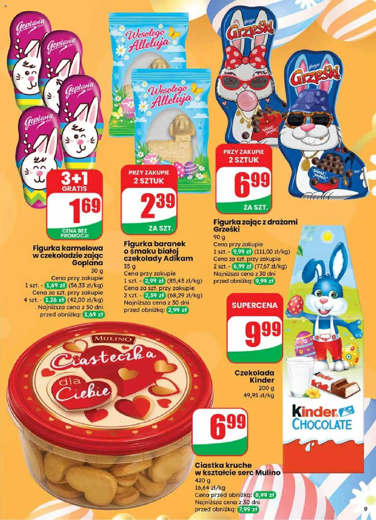 Dino gazetka od 18.03.2026 | Strona: 9 | Produkty: Czekolady, Ciastka kruche, Czekolada, Ciasteczka