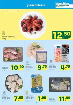 Vista previa HiperDino folleto válido desde el 07.01.2026 | Página: 3 | Productos: Filete, Bandeja, Δεξαμενή, Gamba