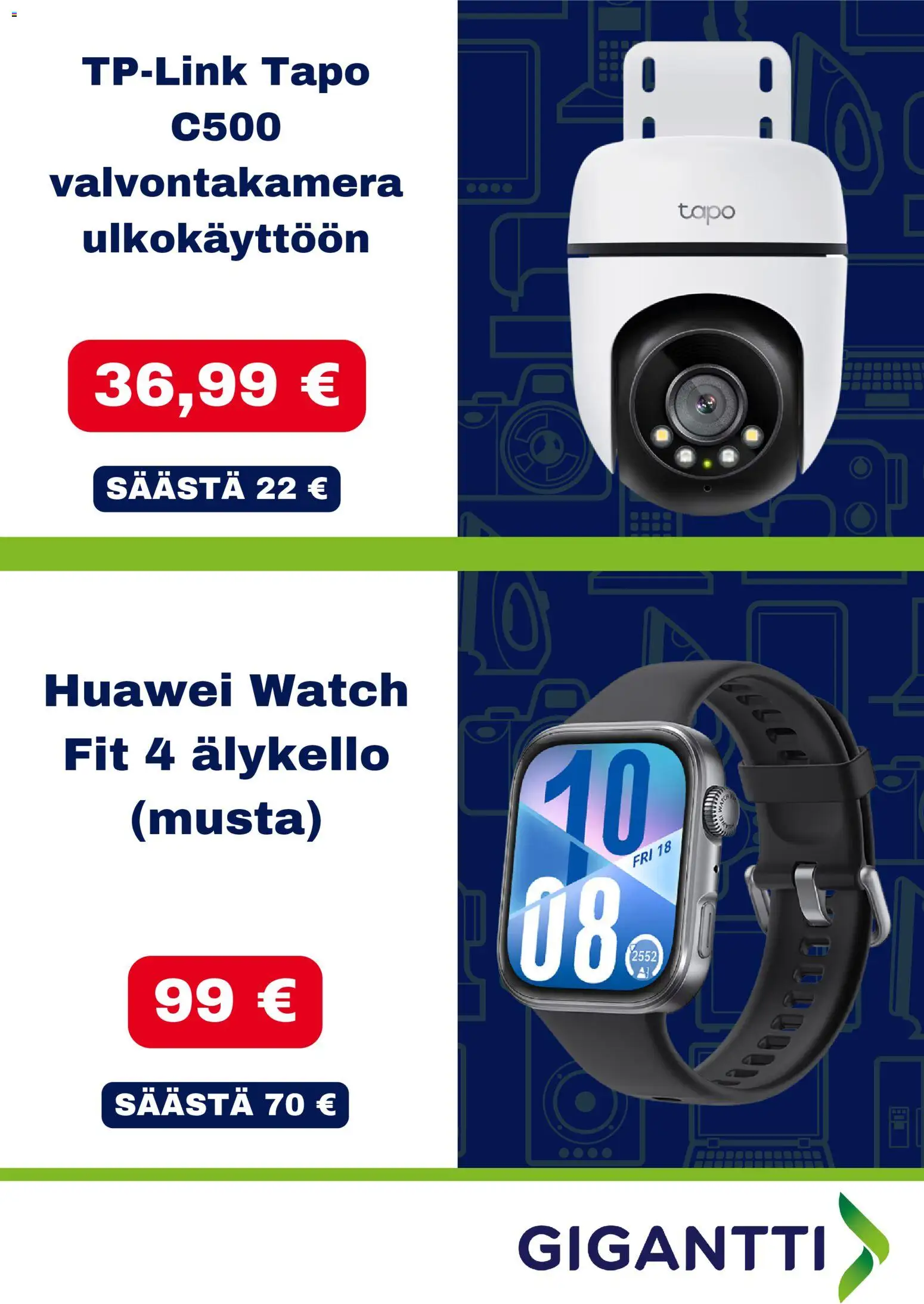 Gigantti tarjoukset – voimassa 15.01.2026 alkaen | Sivu: 6 | Tuotteet: Valvontakamera, Älykello