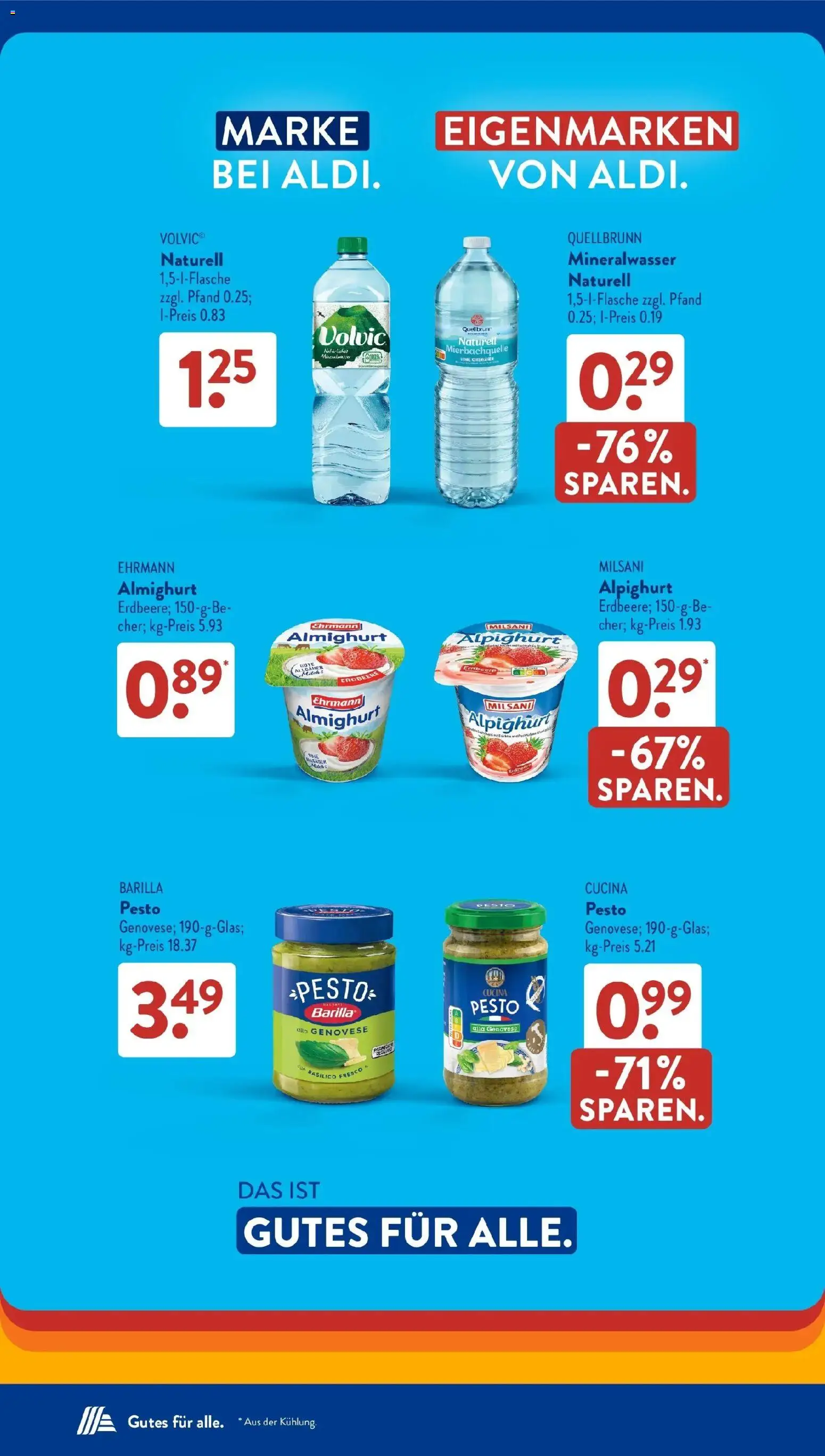 Aldi Süd Aktuelle Wochenangebote – gültig ab 20.04.2026 | Seite: 11 | Produkte: Ehrmann almighurt, Barilla, Mineralwasser, Volvic