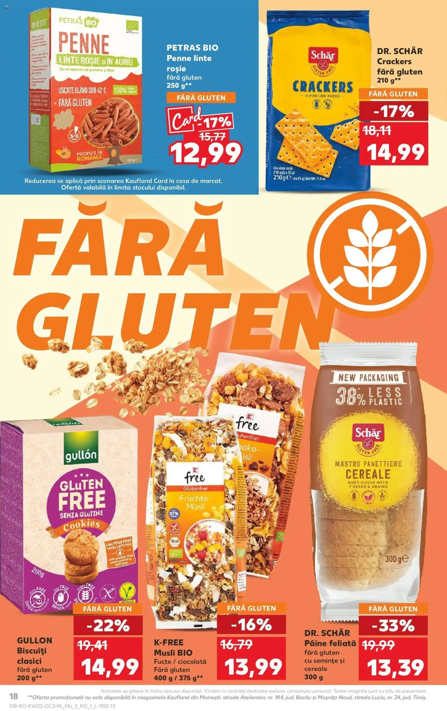 Noul catalog Kaufland – valabil de la 14.01.2026 | Pagină: 18 | Produse: Şerit ödül, Semințe, Pâine, Biscuiți