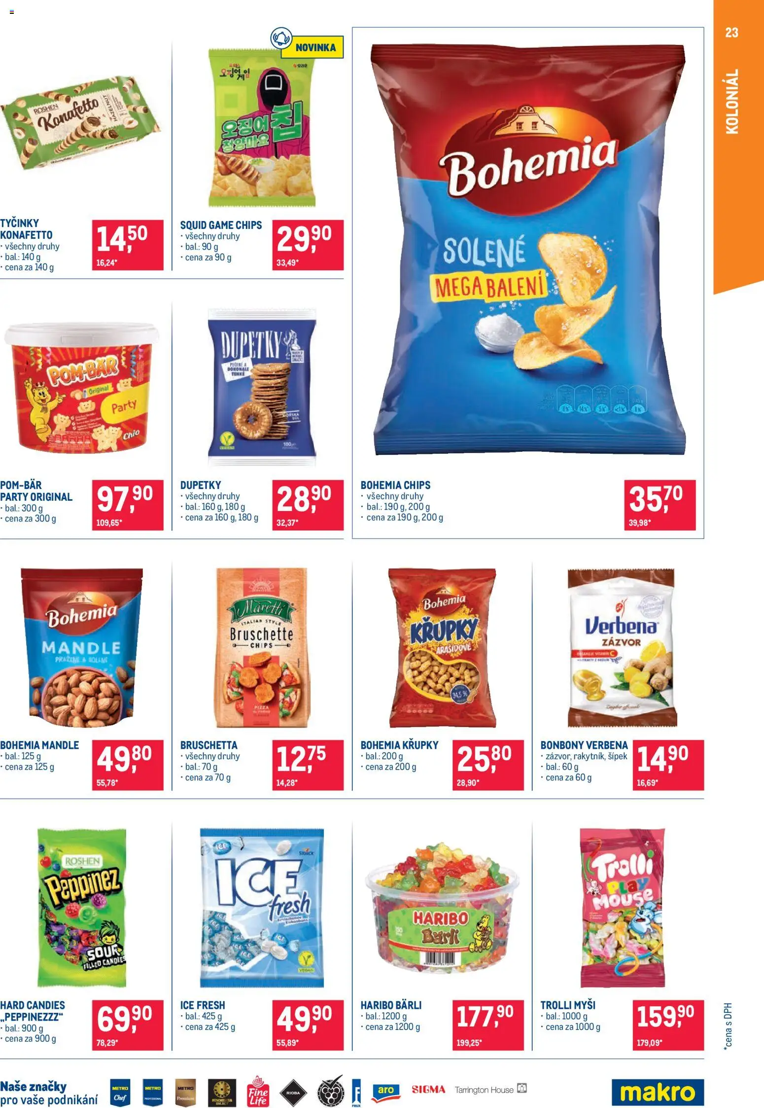 Makro leták - Pro milovníky jídla od 19.11.2025 | Strana: 23 | Produkty: Pizza, Dupetky, Mandle, Křupky