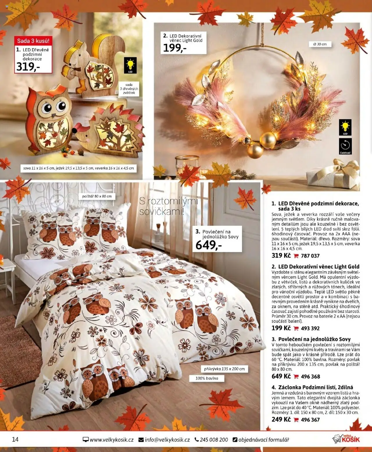 Velký Košík katalog říjen od 01.10.2025 | Strana: 14 | Produkty: Polštář, Časovač, Baterie, LED světlo