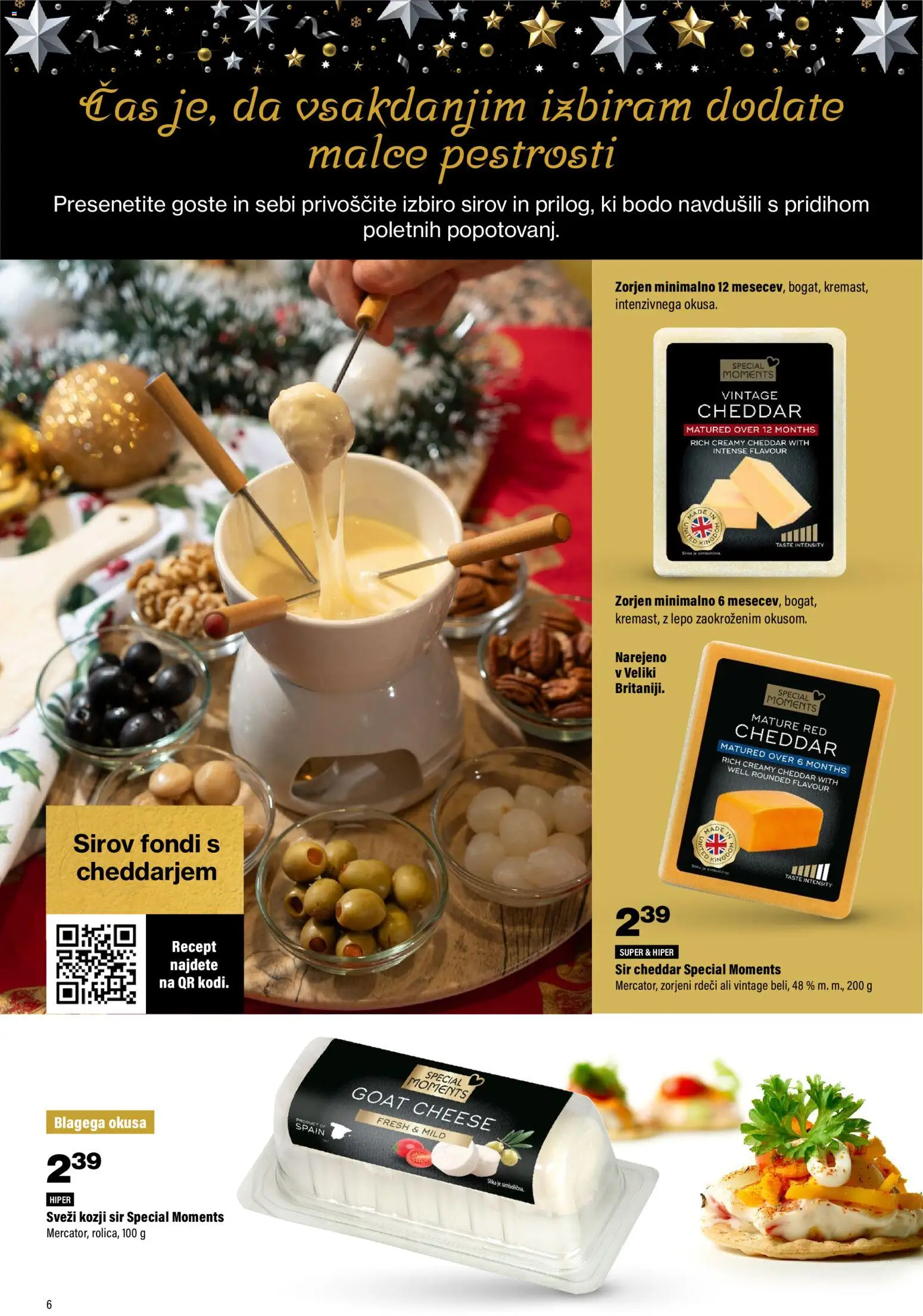 Novi Mercator katalog ponudbe – veljaven od 13.11.2025 | Stran: 6 | Izdelki: Sir, Cheddar