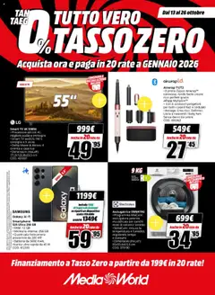 Anteprima del volantino Media World Tasso Zero catalogo valido a partire dal 13.10.2025